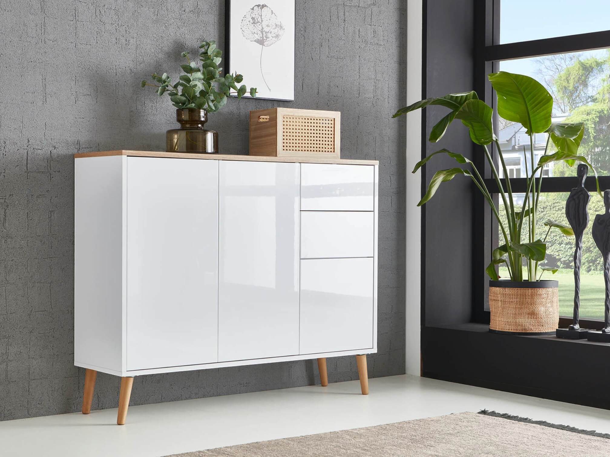 moebel-dich-auf Sideboard BEN 10 (4 Holzfüße, günstig online kaufen