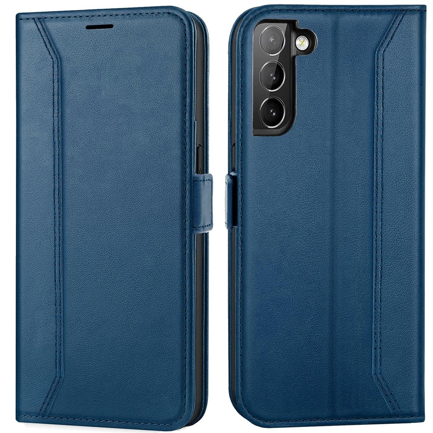 CoolGadget Handyhülle Wallet Klapptasche Cover Case für Samsung Galaxy S22 6,1 Zoll, Handy Tasche mit RFID Schutz Kartenfach Book Schutzhülle