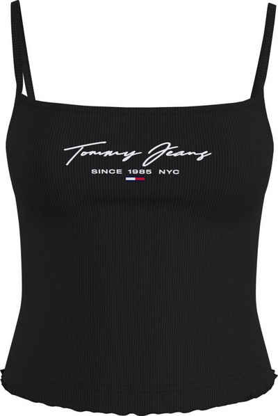 Tommy Jeans Spaghettitop »TJW Tommy Script Strap Tee« mit verspieltem Tommy Jeans Logo-Schriftzug