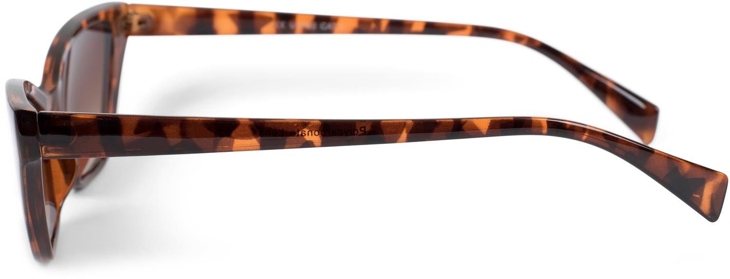 Demi (1-St) Getönt Sonnenbrille / Braun styleBREAKER Braun Verlauf Gestell Glas