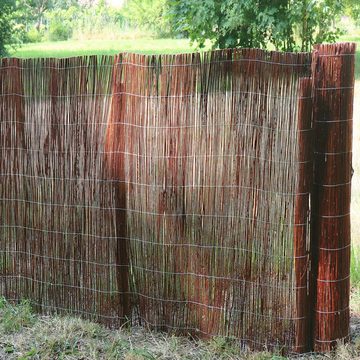 Aquagart Holzzaun Aquagart Weidenmatte 40m x 150 cm I Sichtschutzmatte aus Weiden