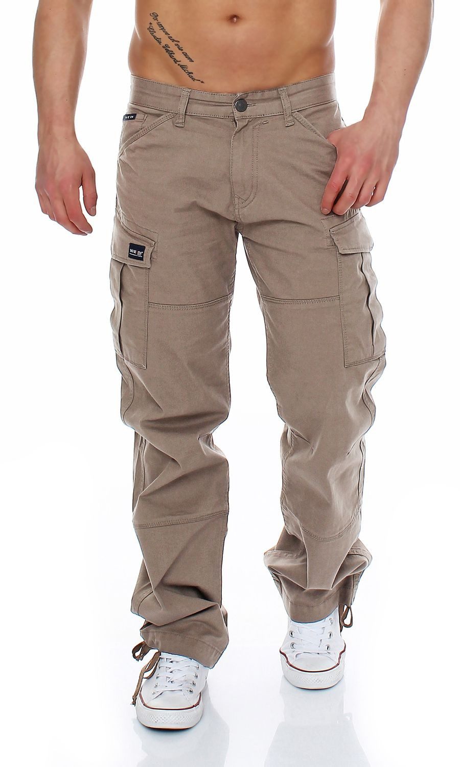 Jeans Cargo Homme Big Seven Brian - Coupe Comfort Fit, Nombreuses Poches, Taille XXL (W32 à W48)
