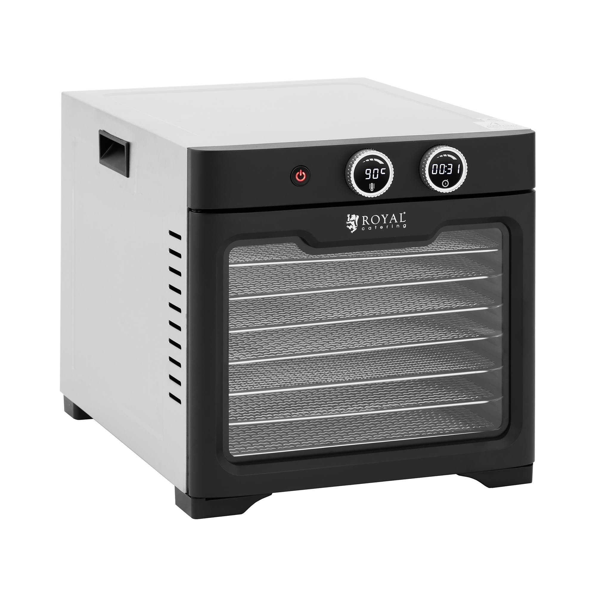 Royal Catering Dörrautomat 8 Etagen Timer bis 24 h Dörrgerät Dehydrator Obsttrockner Gastro 800 W 800 W