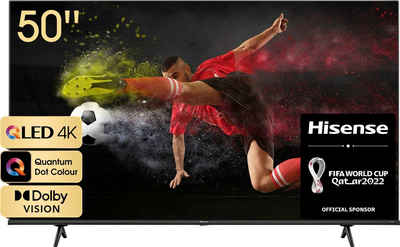 Hisense 50E77HQ QLED-Fernseher (126 cm/50 Zoll, 4K Ultra HD, Smart-TV, HDR10, HDR10+ decoding, HLG, Dolby Vision, DTS Virtual, 60Hz Panel, Bluetooth, Alexa Built-in, VIDAA Voice)