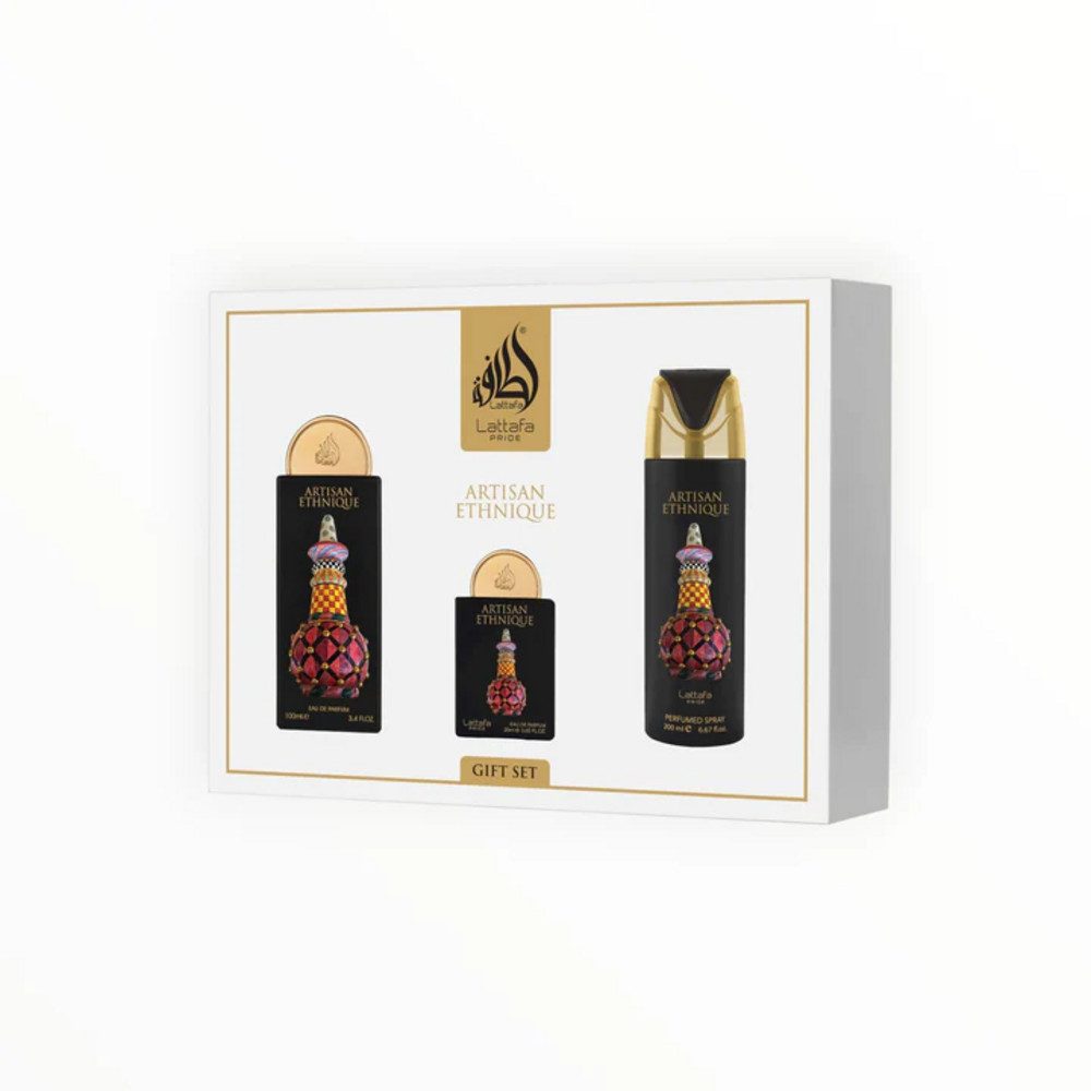 Lattafa Duft-Set Artisan Ethnique, Edles Unisex Duftset mit langanhaltender, sinnlicher Duftkomposition