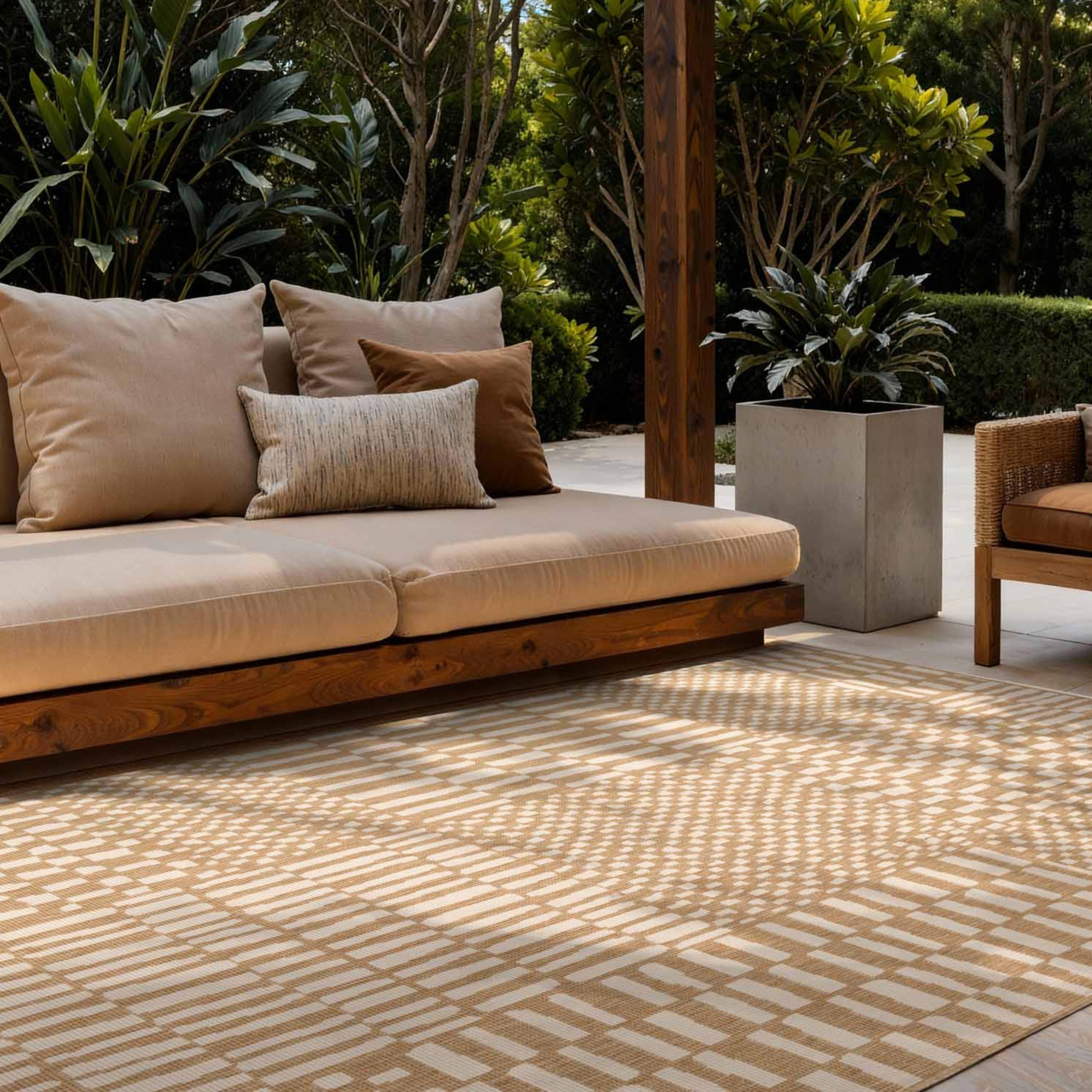 Ted Baker Teppich Barkham, Wendeteppich, rechteckig, Höhe: 8 mm, Designteppich, Wetterfest, Pflegeleicht, Modern, Wohnzimmer, Terrasse