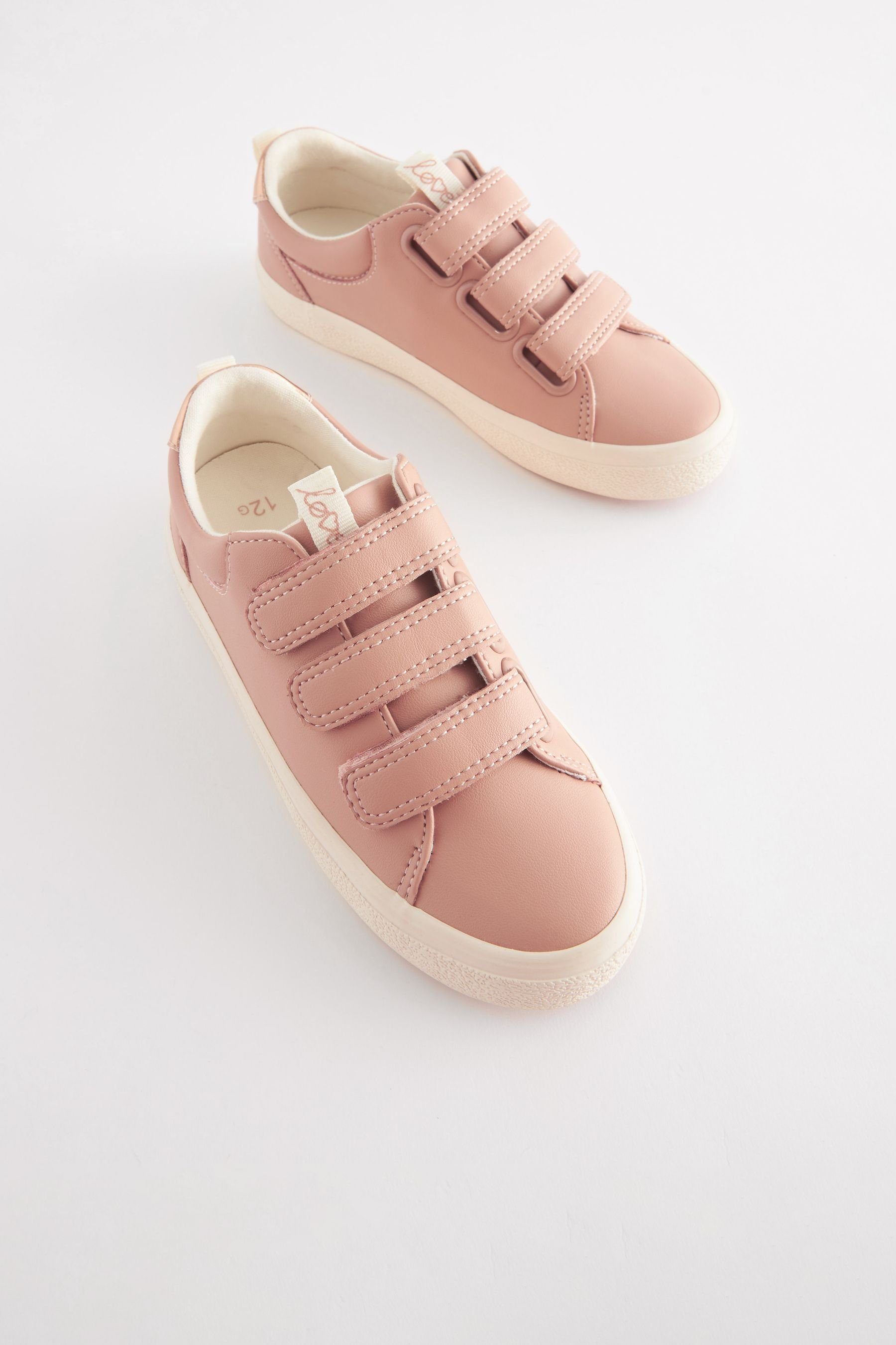 Passform Breite Sneakers - mit Klettverschluss (1-tlg) Rose Sneaker Pink Next