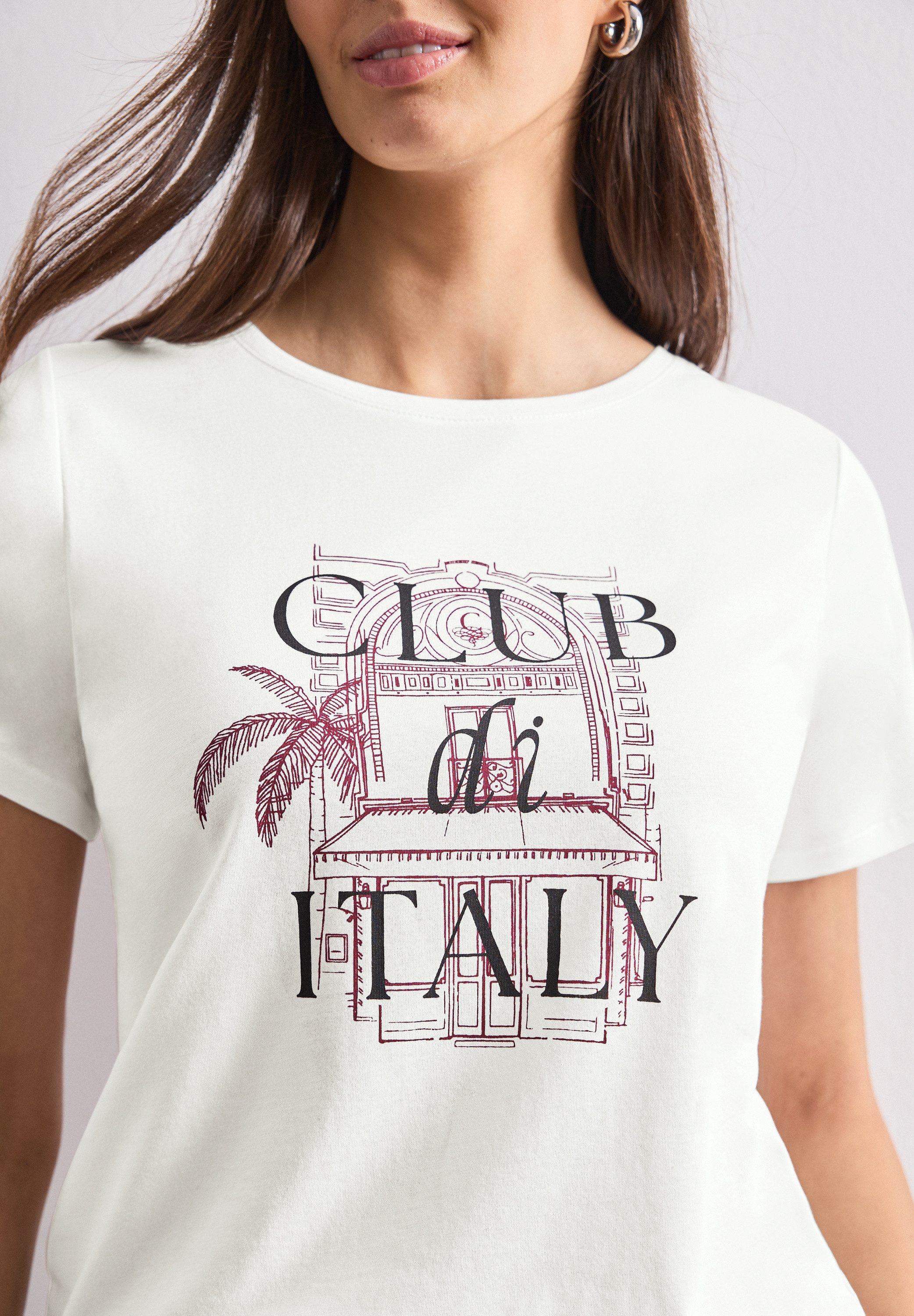 STREET ONE Kurzarmshirt Sommershirt mit Artwork