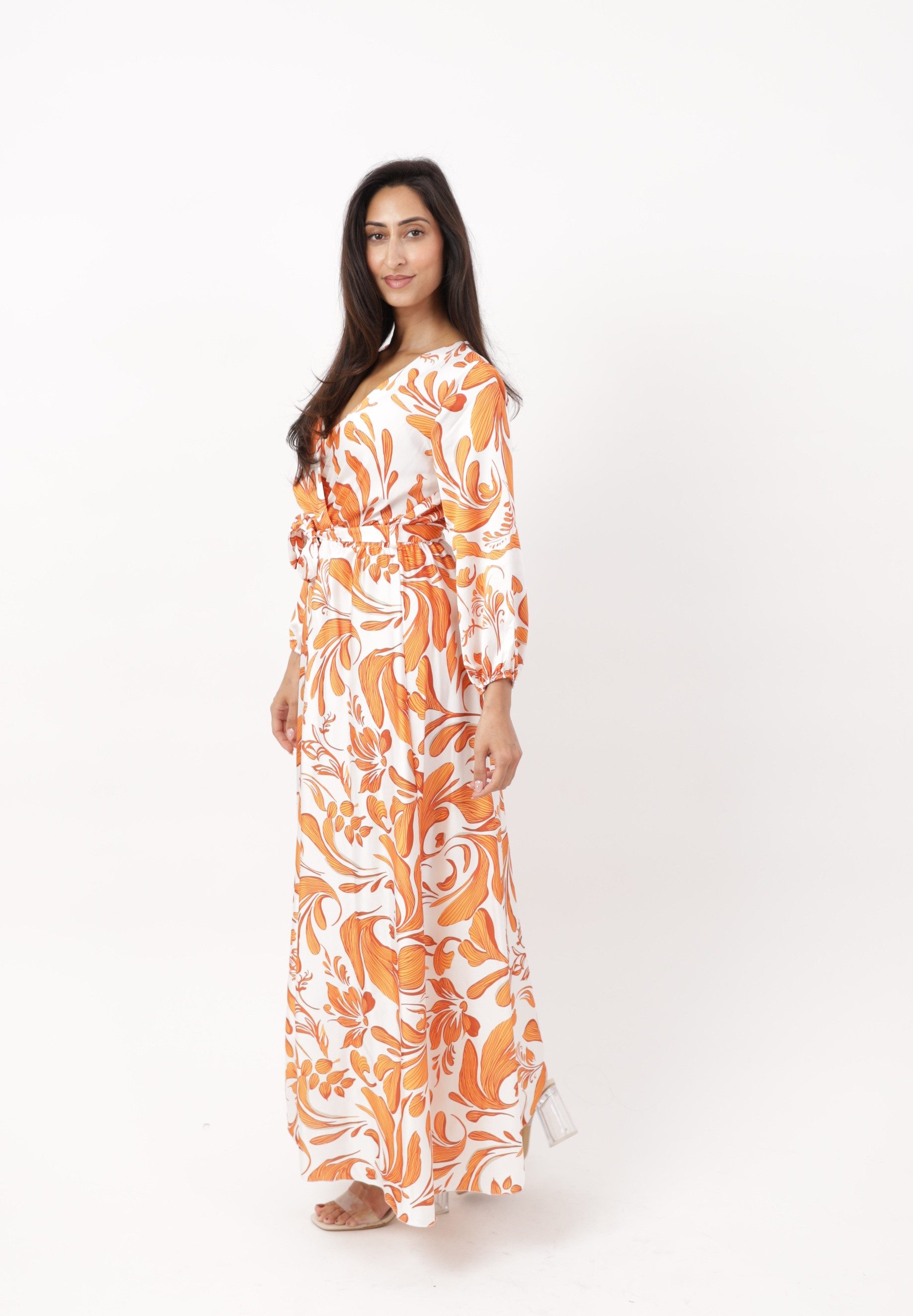 Elara Maxikleid Midikleid (1-tlg) Bindegürtel