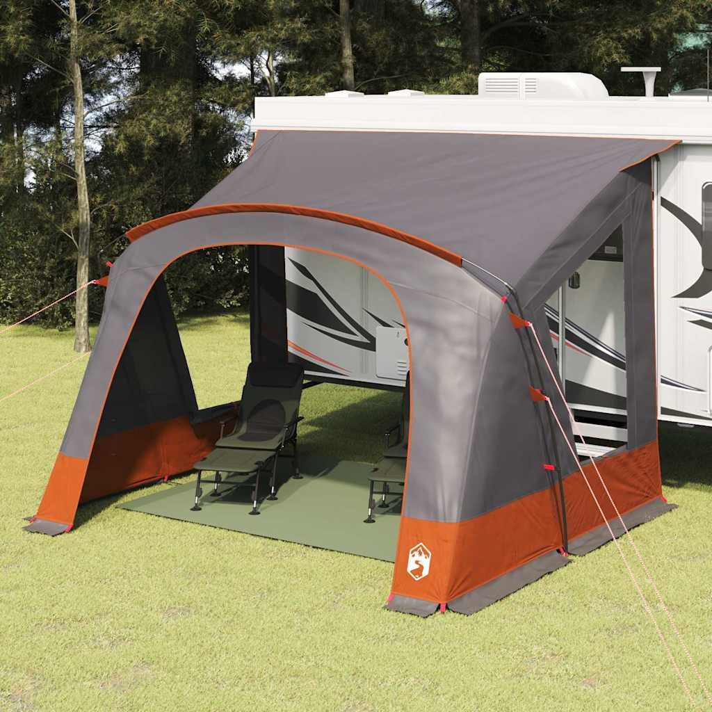 vidaXL Vorzelt Caravan-Zelt für 5 Personen Grau und Orange 410 x 275 x 245 cm, (1 tlg)