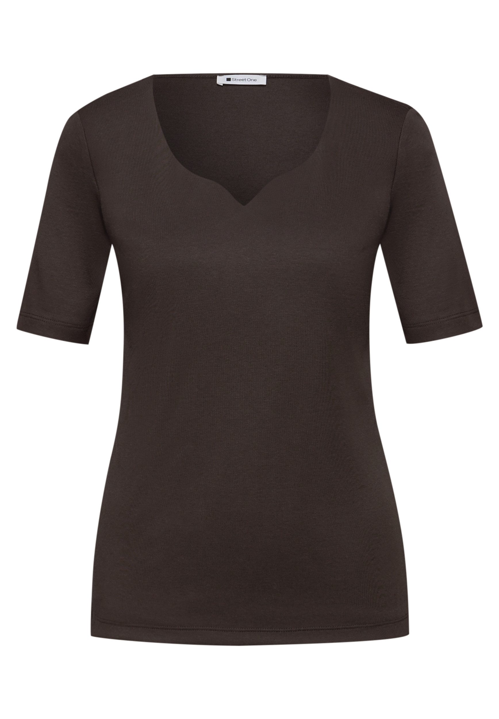 STREET ONE Kurzarmshirt QR Style heart neck Ada 1/2 sl günstig online kaufen