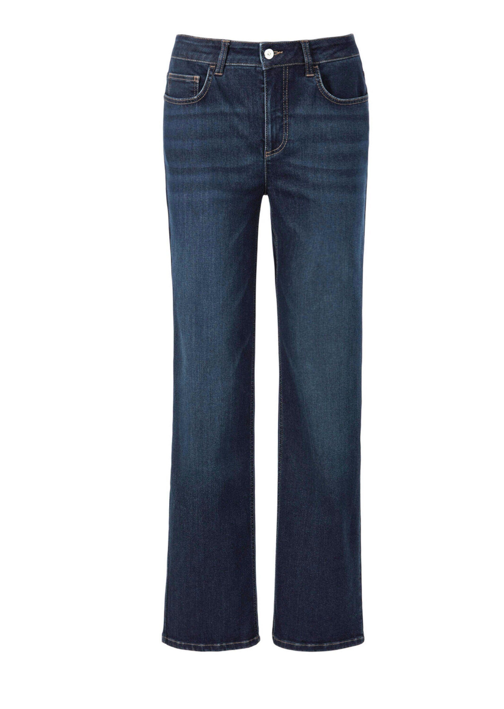 Jeans Bequeme Kurzgröße: Denim GOLDNER mit weitem Jeans Bein