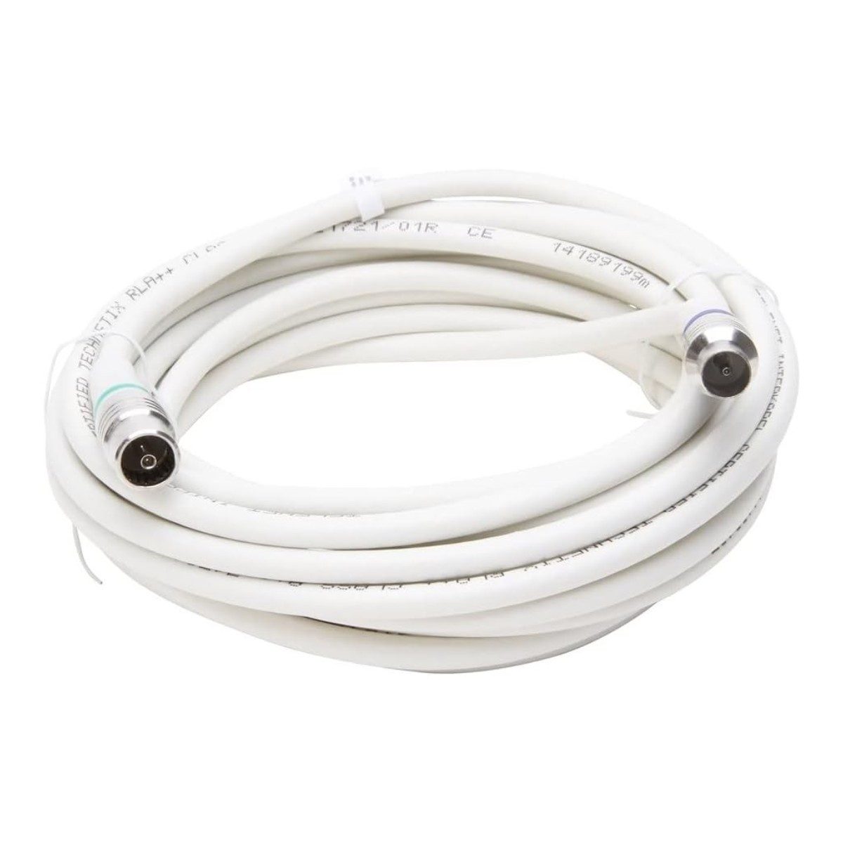 Kopp Koax-Kabelverbinder Koaxialkabel 5 m 4G TV Antennenkabel Stecker Fernsehkabel Weiß, Koax Kabel 5m Anschlusskabel Antennenstecker Verbindungskabel