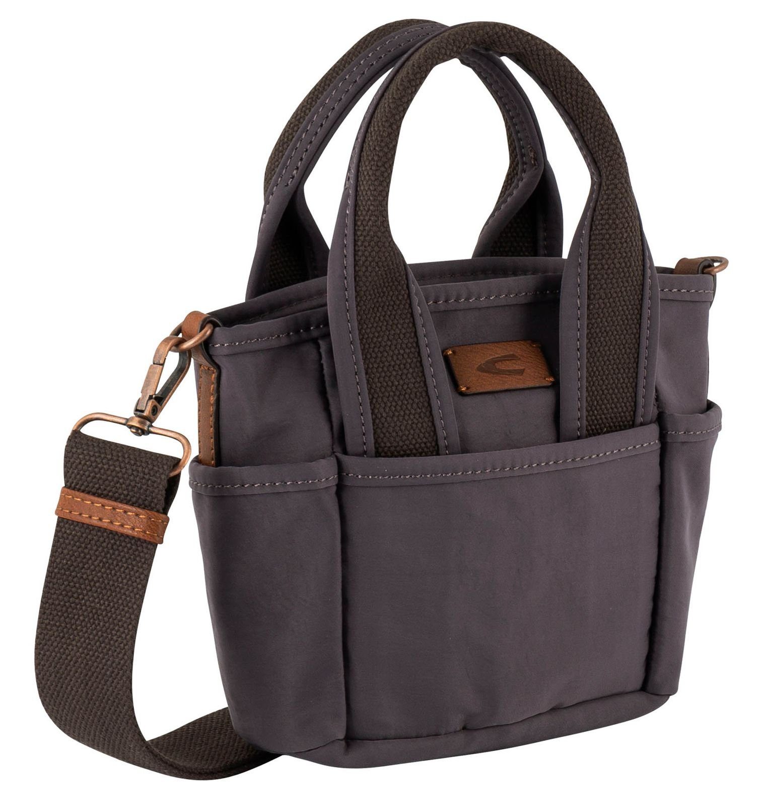 Gewebte Damen Handtasche - Leder Optik Schultertasche In Sandfarbe