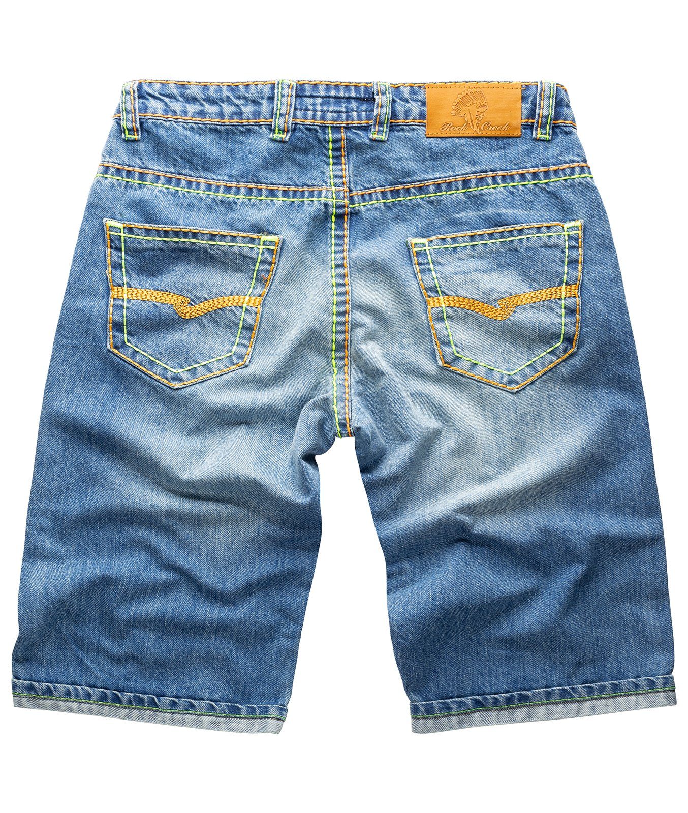 Herren Denim Creek Shorts Jeansshorts Rock RC-2078 Blau