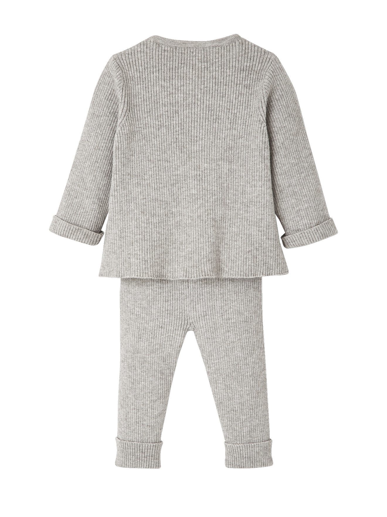 vertbaudet Sweathose Baby-Set: Jäckchen & Hose, Strick