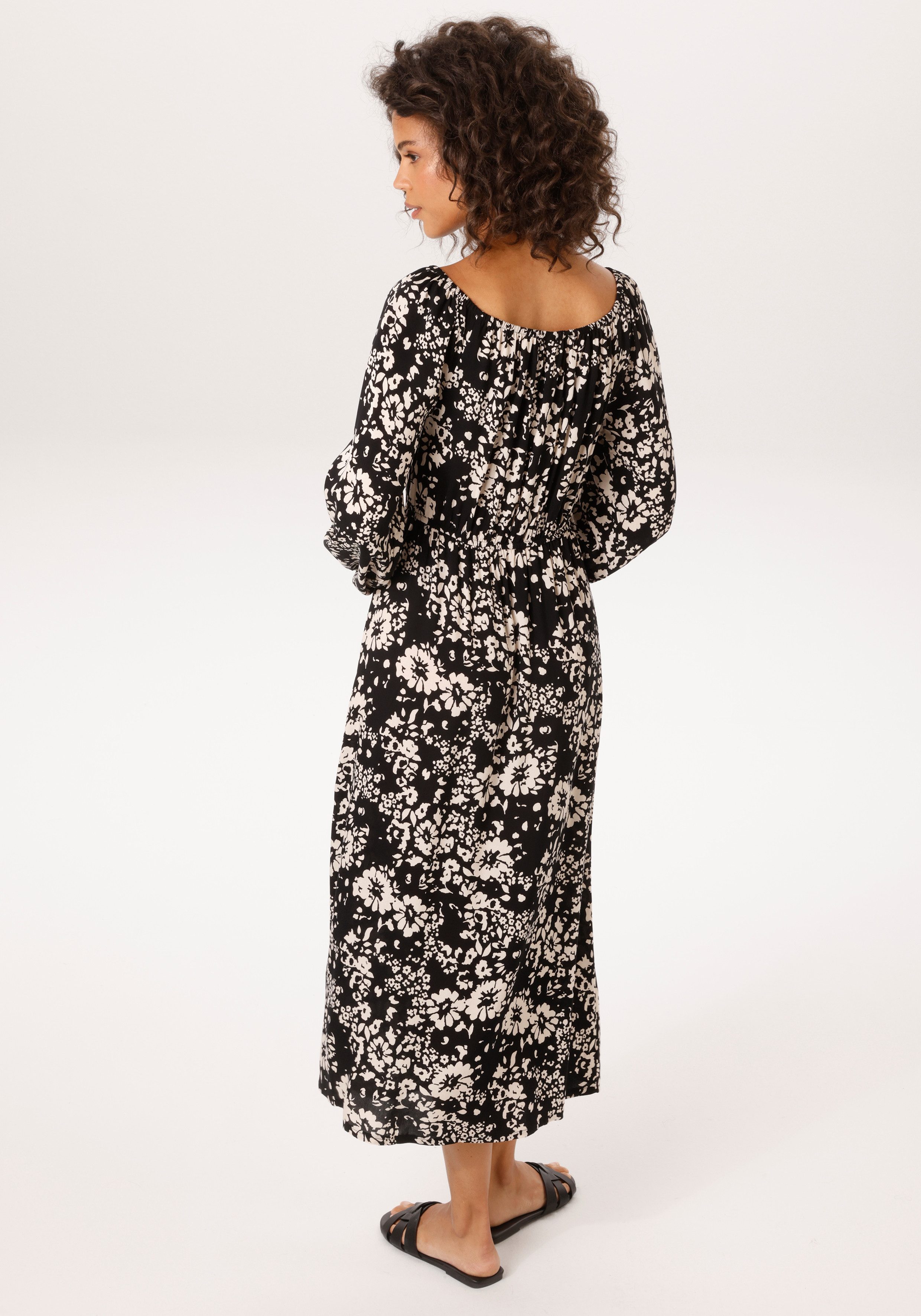 Aniston CASUAL Minikleid mit grafischen Blumendruck - jedes Teil ein Unikat - NEUE KOLLEKTION