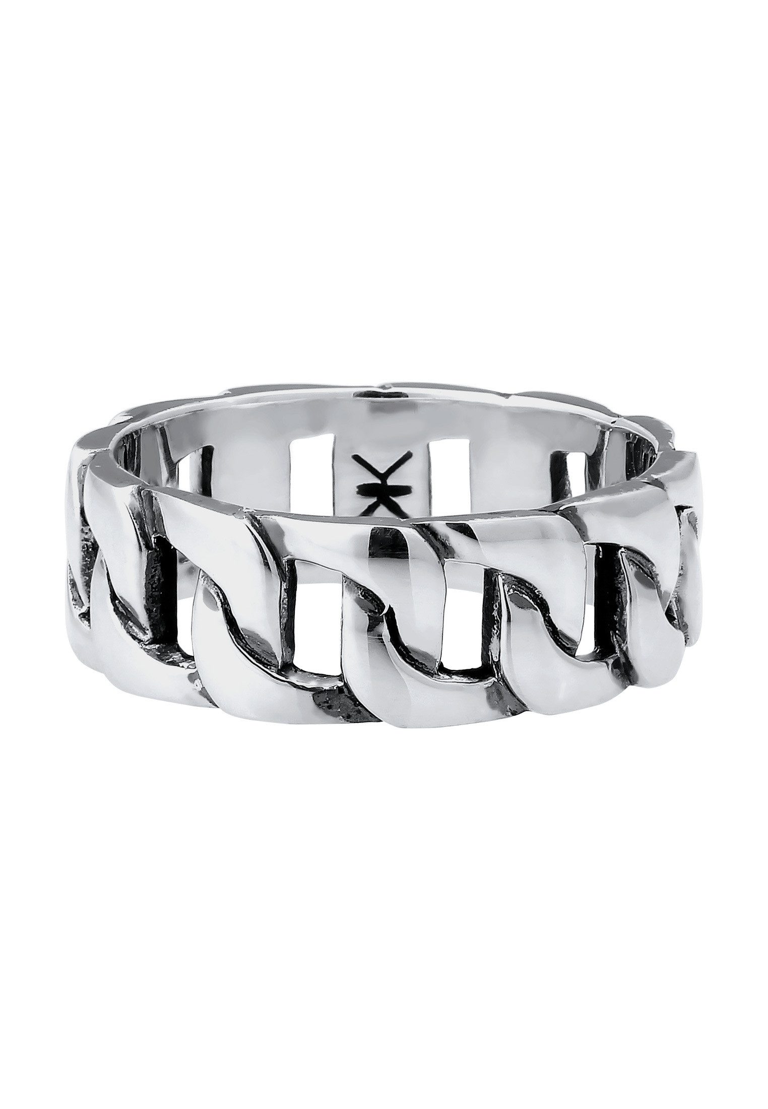 Kuzzoi Silberring Herren Chunky Chain Look günstig online kaufen