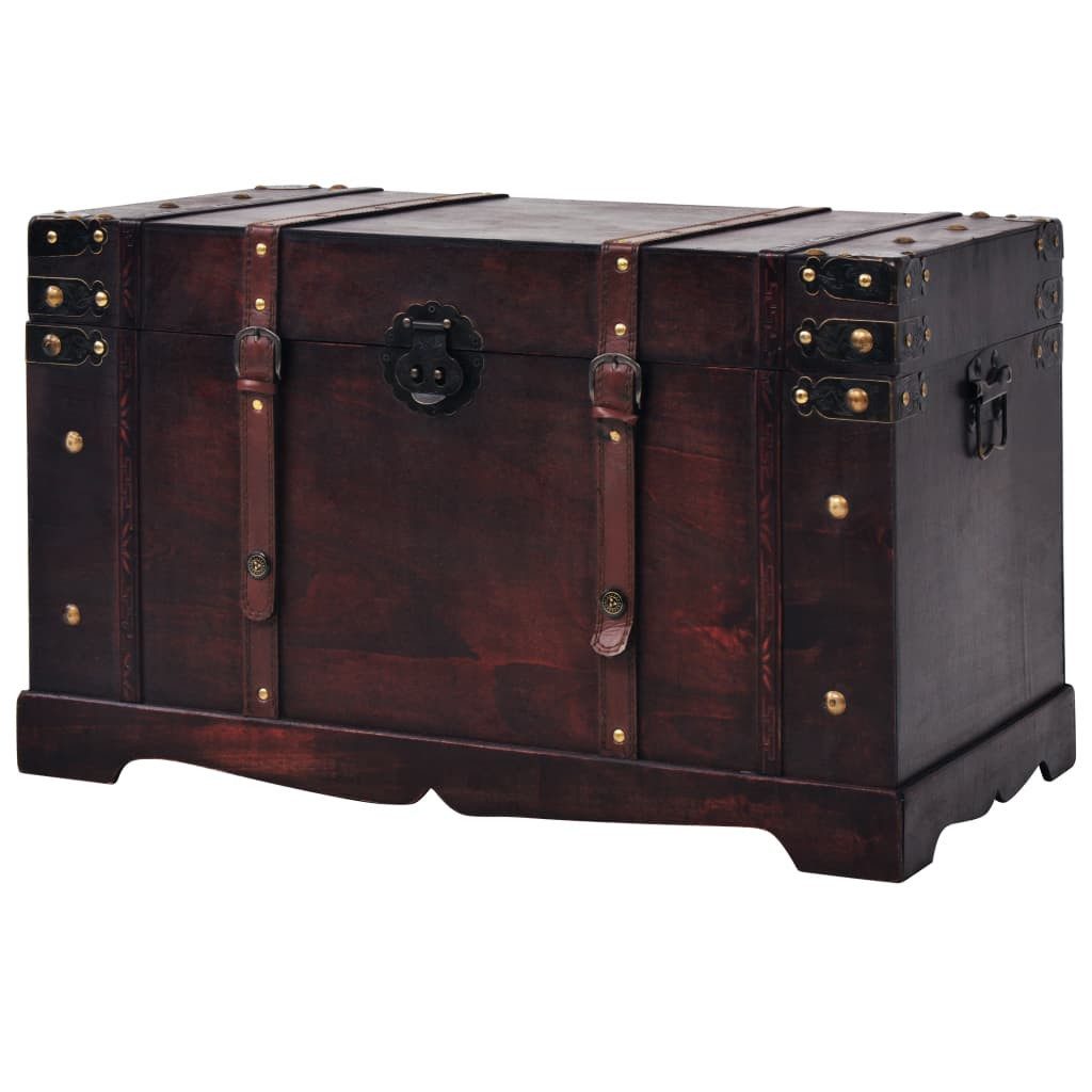 furnicato Truhe Aufbewahrungstruhe Braun 66 x 38 x 40 cm aus Holz und Holzwerkstoff (1 St), Schatztruhe mit Schnappverschluss und Griffen für das Schlafzimmer