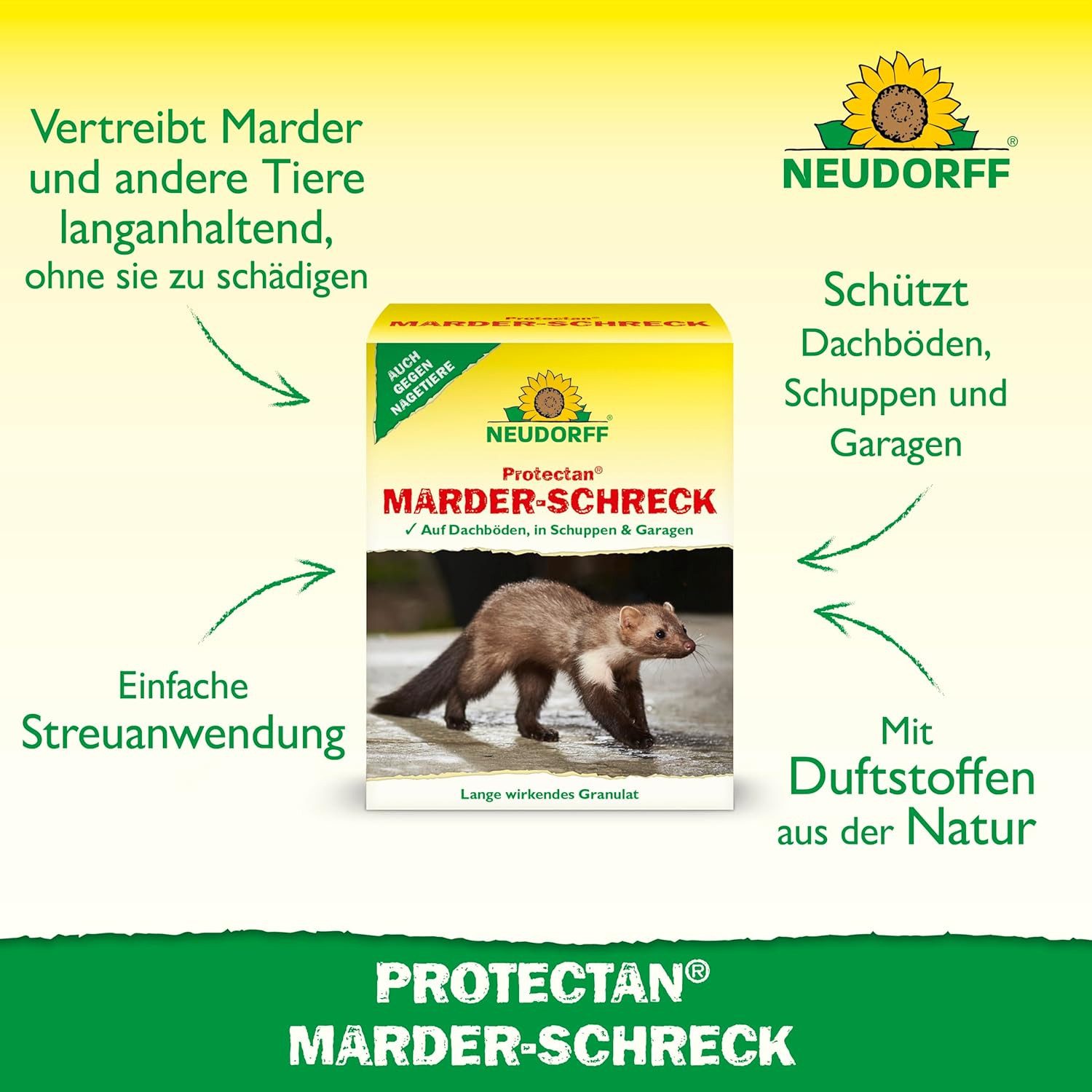 Neudorff Tierfallen-Köder Neudorff Protectan Marder-Schreck 200 g, 200 g, 1 Stück, Natürlicher Duftstoff zur Marderabwehr
