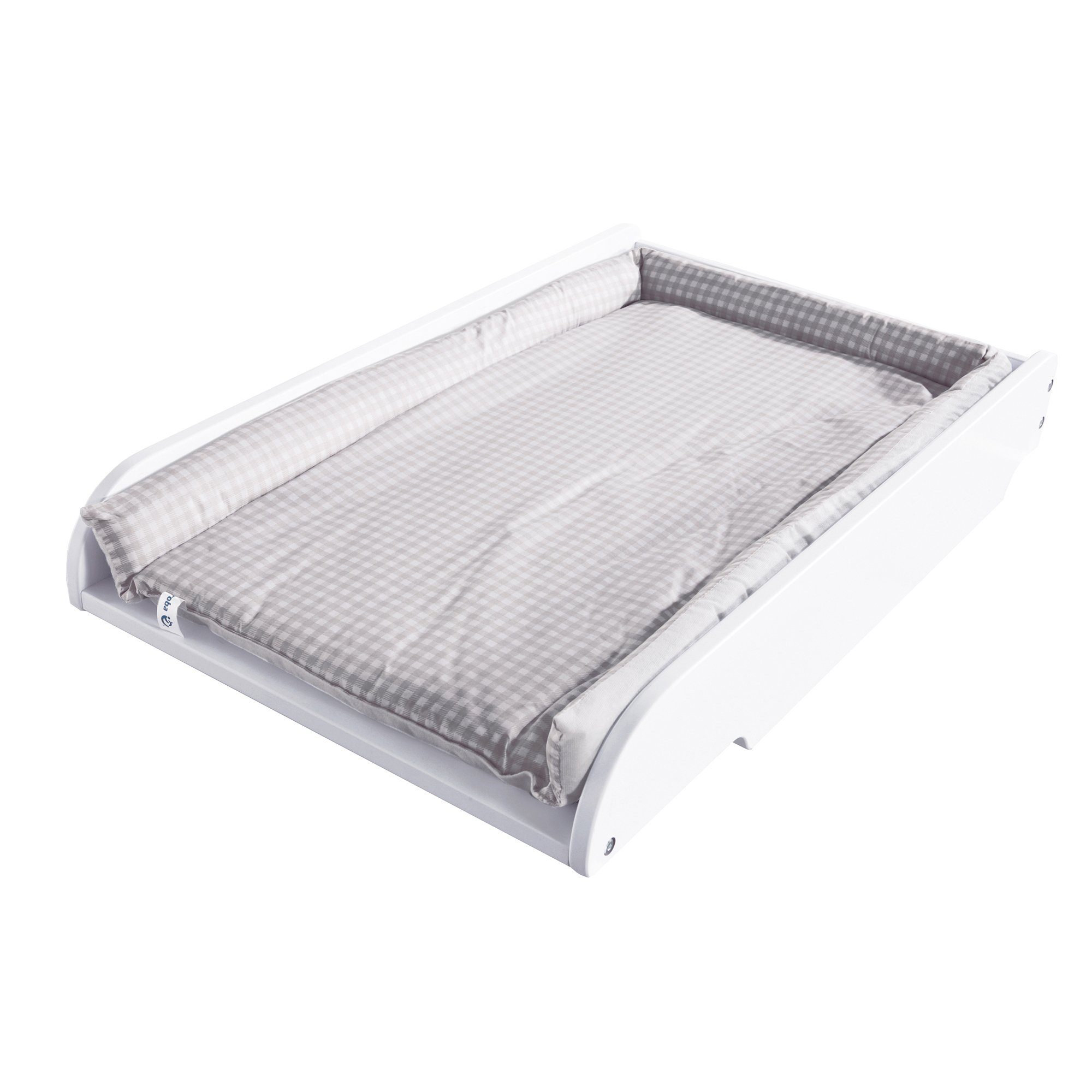 roba® Wickelplatte Adam & Eule, inkl. Wickelauflage – zum Aufsetzen auf Baby- & Kinderbetten