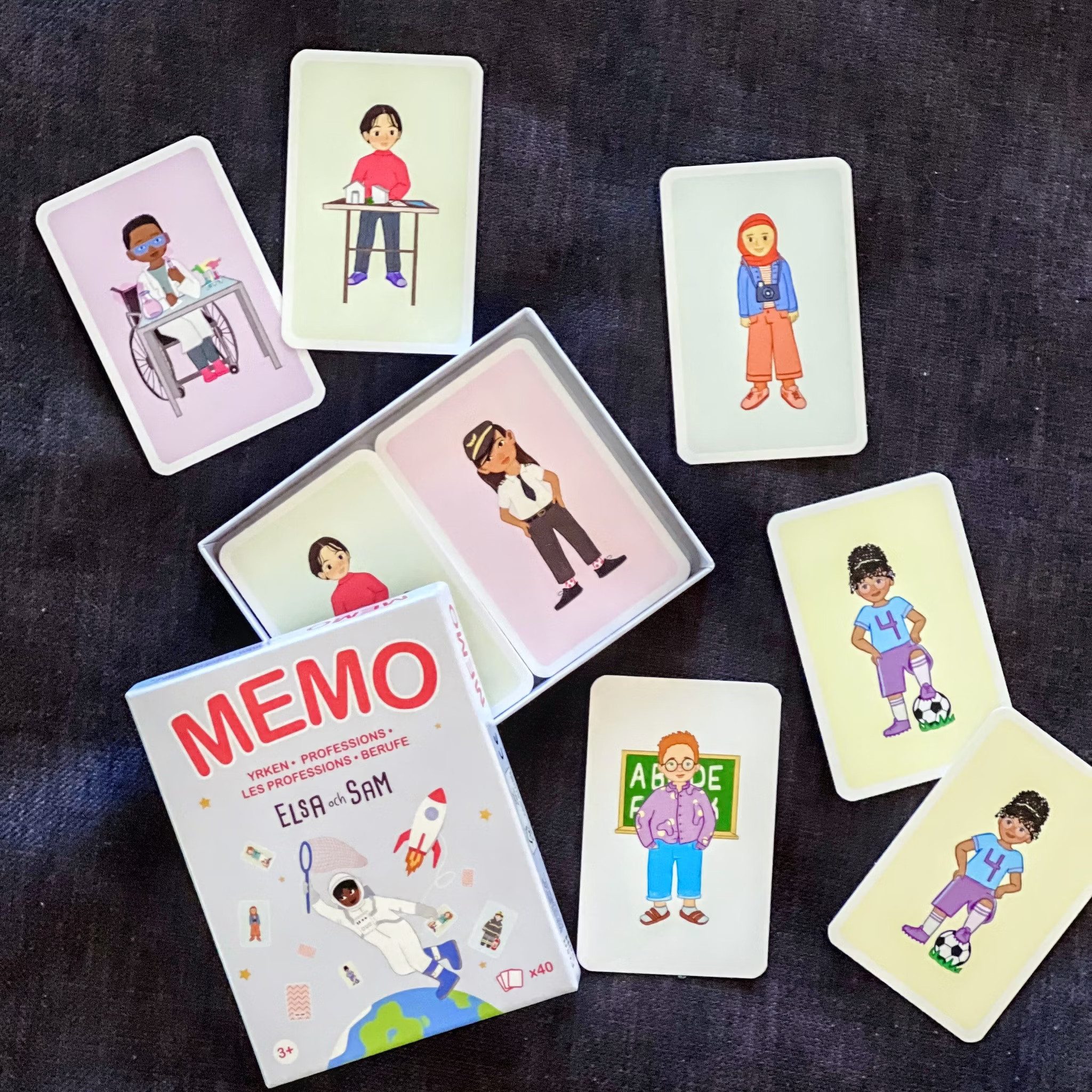 ELSA och SAM Spiel Kinder Memory Berufe – Lernspiel für kleine Entdecker, Memory, FSC®- schützt Wald Zertifizierung, Made in Germany, EC-Zertifiziert