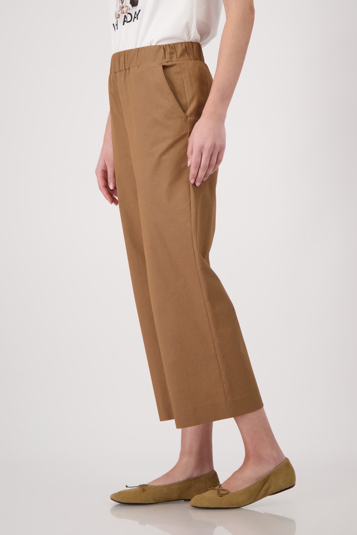 Monari Culotte Hose Sarah s Basic Cotton Regular fit mit elastischem Bund