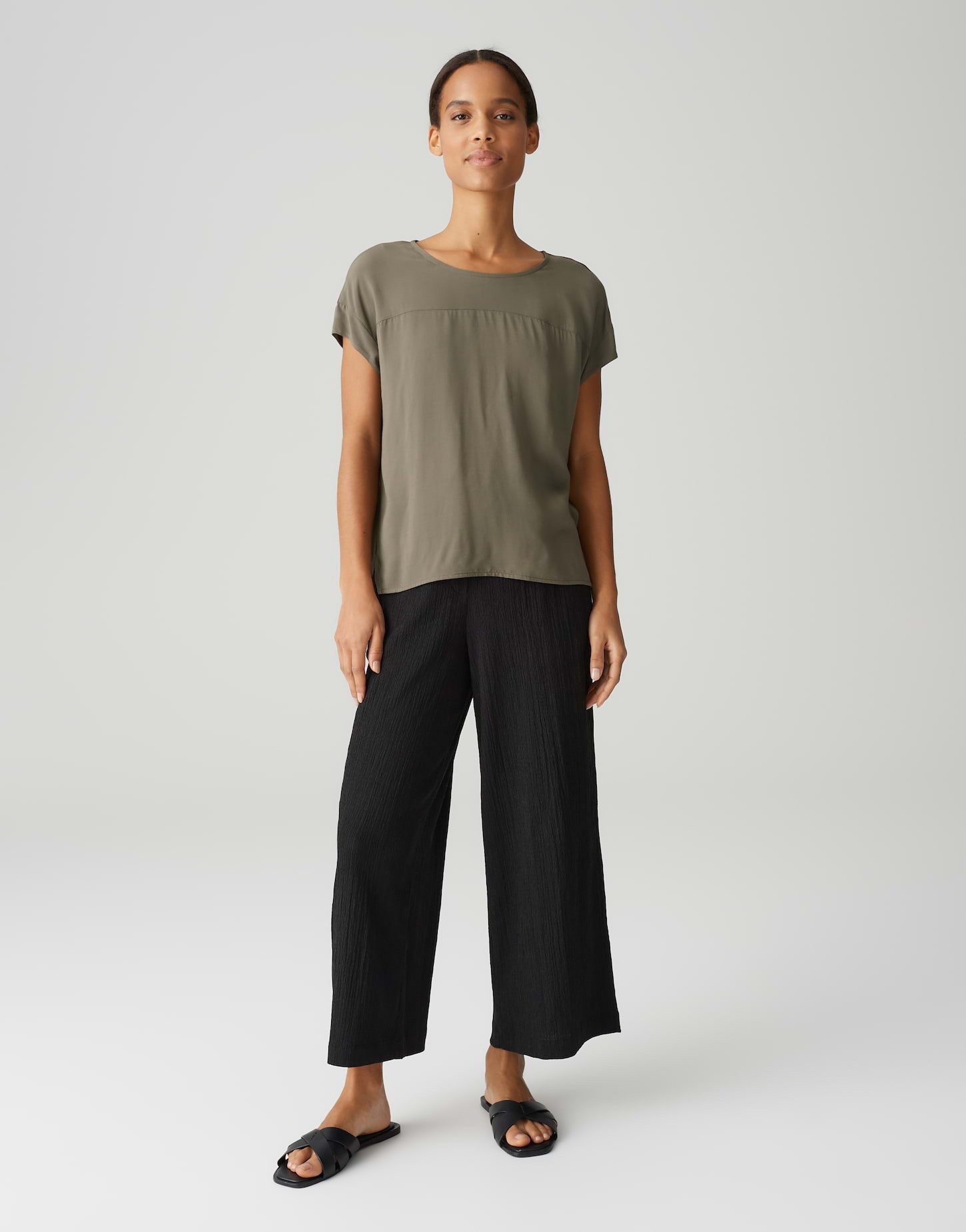 OPUS Kurzarmshirt SESONNE Regular im Materialmix