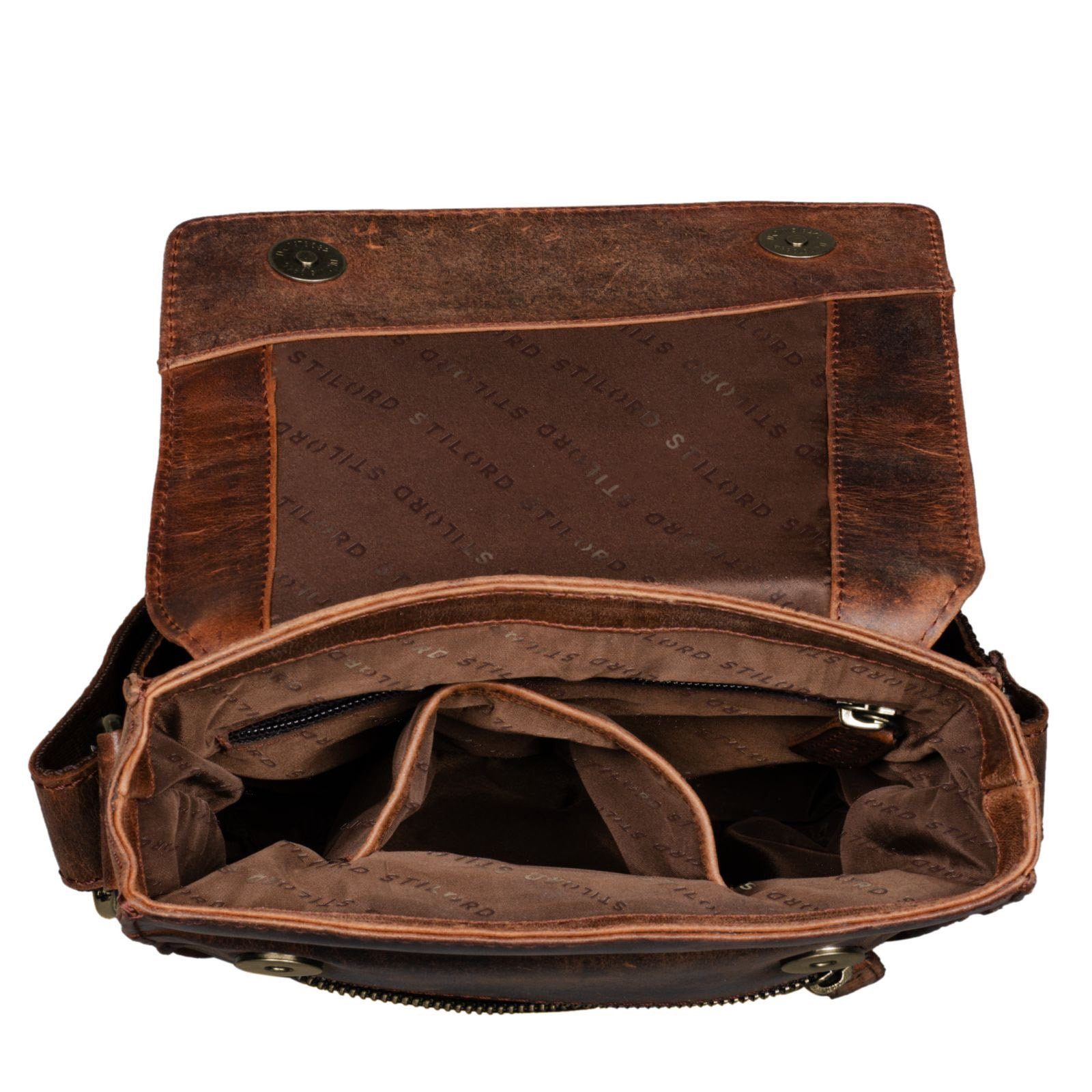 STILORD Messenger Tasche "Steve" - Bag Leder braun Kleine zamora Herren