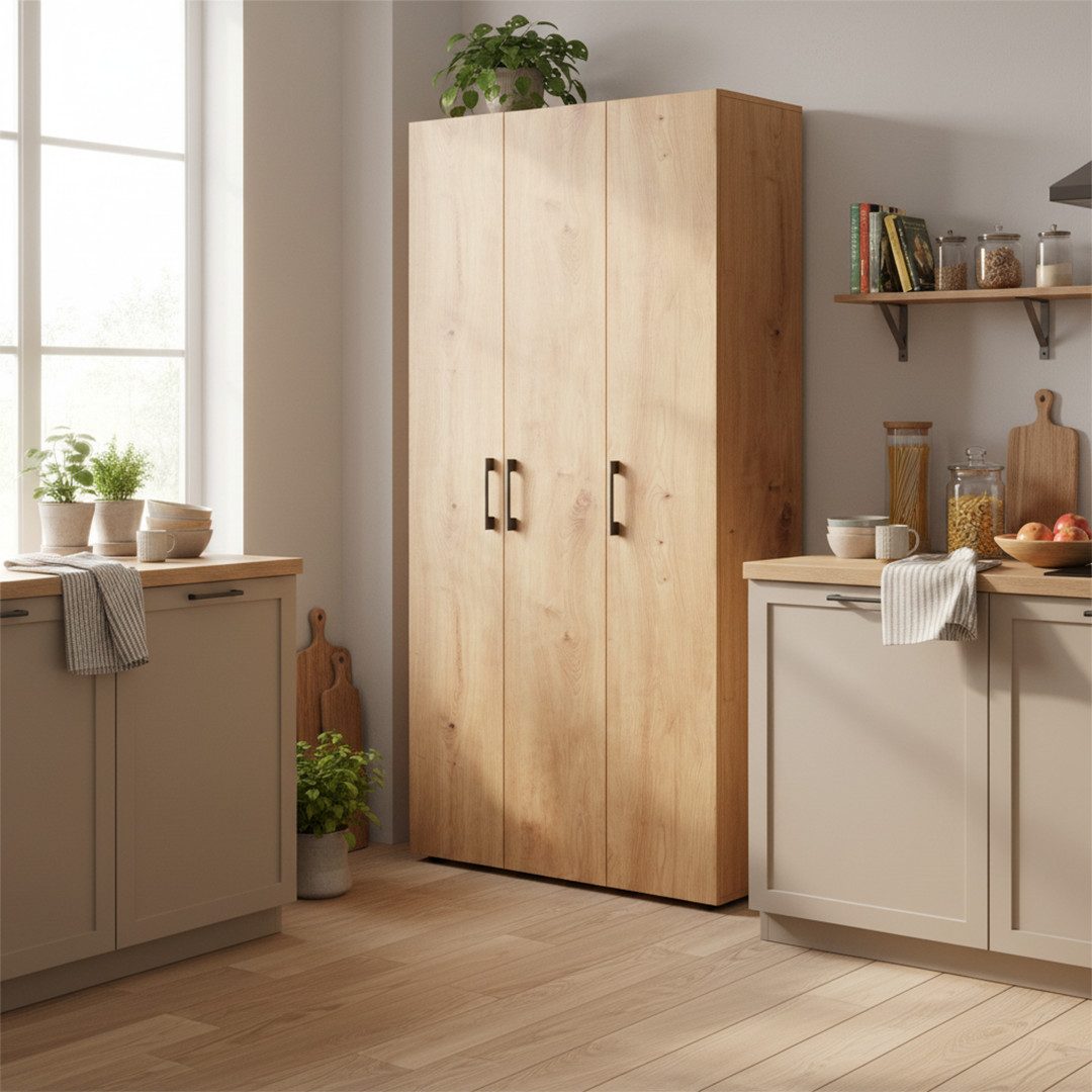 Bellamio Mehrzweckschrank Apol (Eichenoptik) Akten- und Besenschrank mit 7 günstig online kaufen