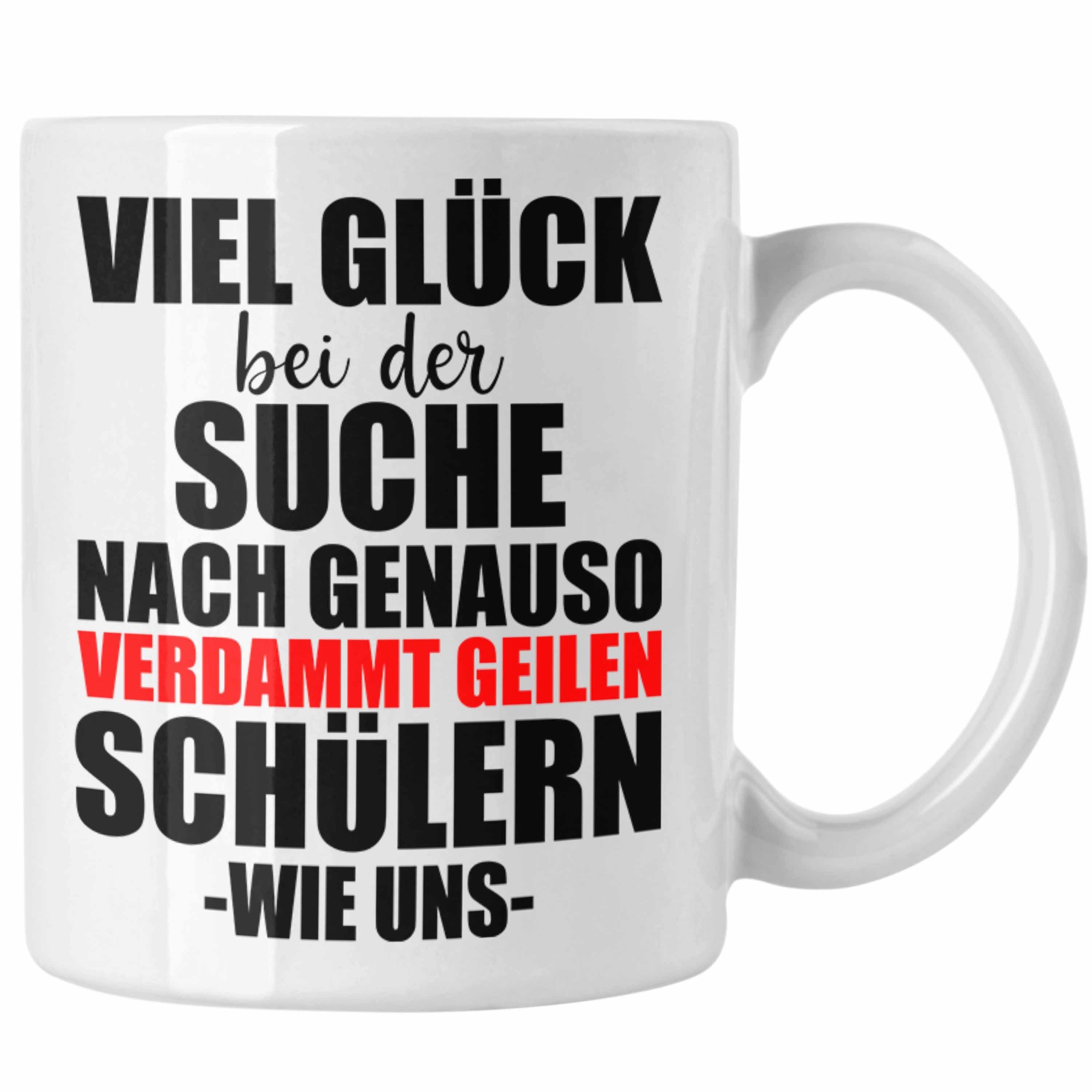 Weiss Lehrerin Trendation Trendation Abschied von Tasse Lehrer Schülern Tasse - Abschiedsgeschenk