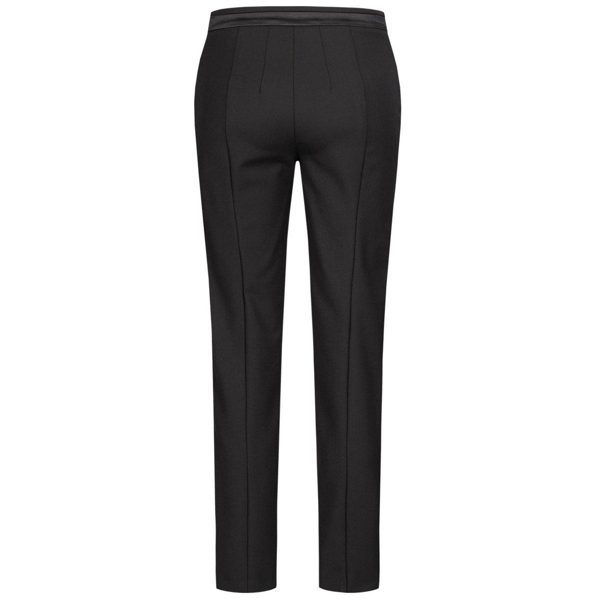 Patrizia Pepe Stoffhose PATRIZIA PEPE Zigaretten-Hose mit Satin-Bund - Schwarz