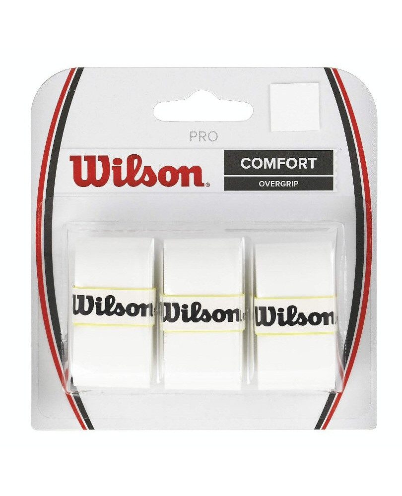 Wilson Griffband Overgrip Pro 0.6mm (Komfort/glatt/leicht haftend) weiss 3er