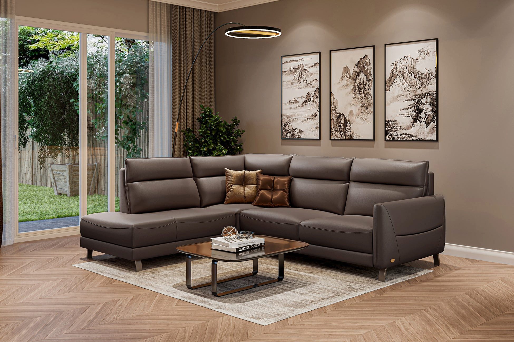 moebeloutlet.de Ecksofa Moebeloutlet.de Italian Luxus Ecksofa Leder - Entspannungsfunktion, Elektrische Relaxfunktion