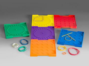 Wissner® aktiv lernen Lernspielzeug Geometriebretter klein doppelseitig 6 Farben (6 Stück), RE-Plastic® (6-St), RE-Plastic®