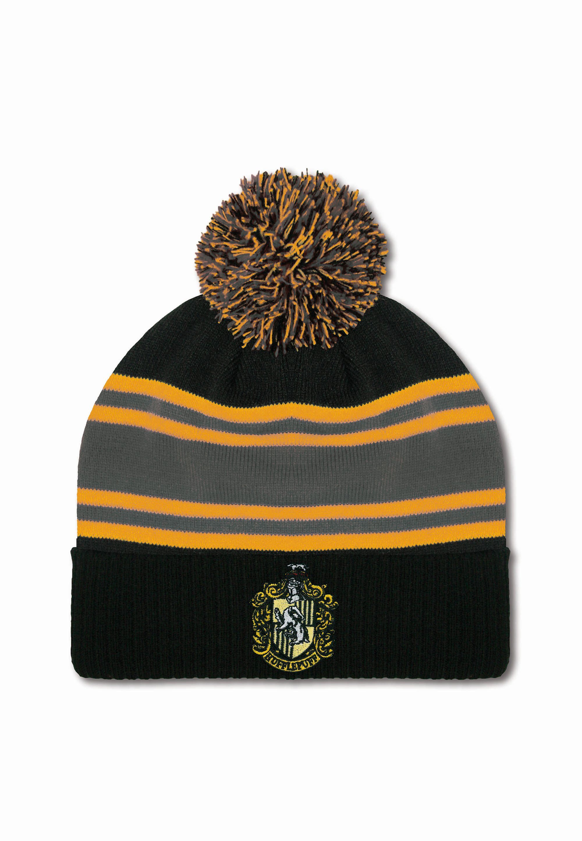 LOGOSHIRT Strickmütze Harry Potter - Hufflepuff mit lizenzierter Stickerei