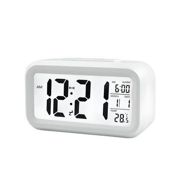 Retoo Wecker Wecker Digital Alarm Clock LED Zeit Temperatur Laut Kalender Schwarz Kleine Dimensionen, Versorgung mit den Batterien, LED-Display, ABS