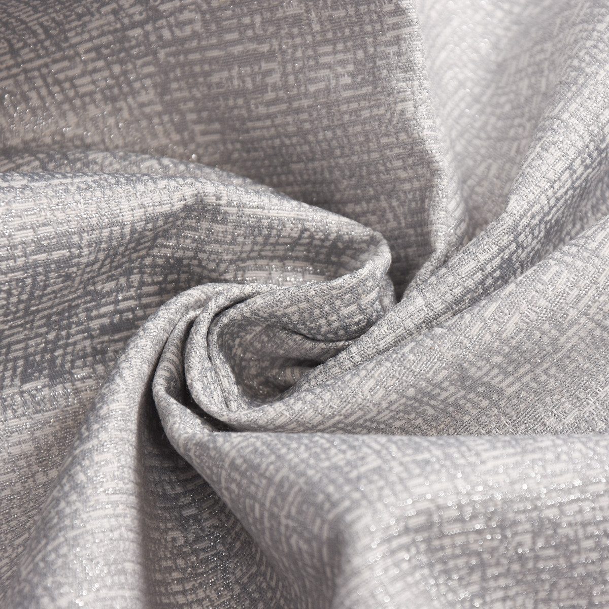SCHÖNER LEBEN. Stoff Dekostoff Tischwäschestoff Jacquard-Stoff Struktur Lurex Silberglanz, überbreit