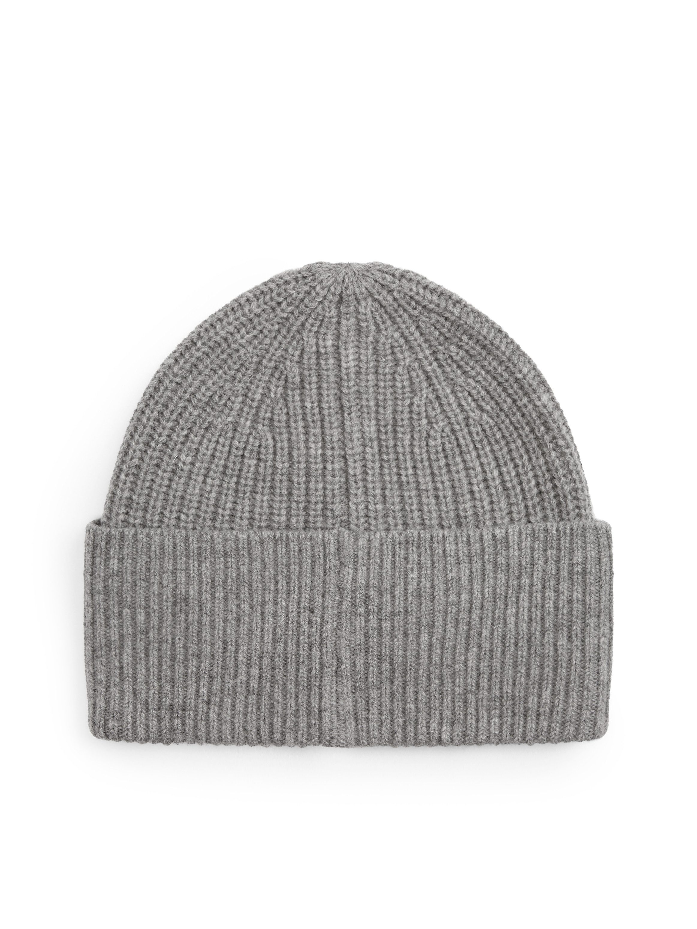 Tommy Hilfiger Beanie TOMMY SCRIPT CASHMERE aus Kaschmirmix mit gesticktem Logo, Maße 21 x 24,5 cm