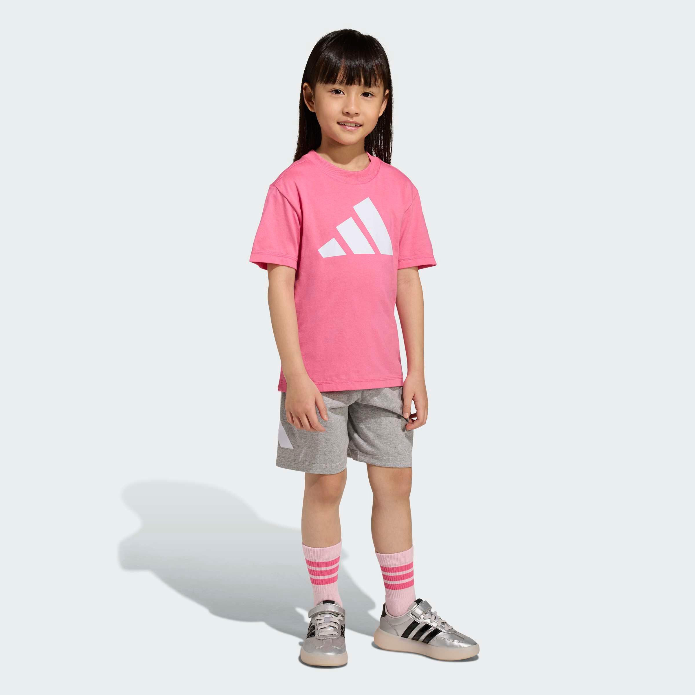adidas Sportswear Trainingsanzug LK BL T-SET 160 (2-tlg), für Kinder, zweiteilig, aus Baumwolle
