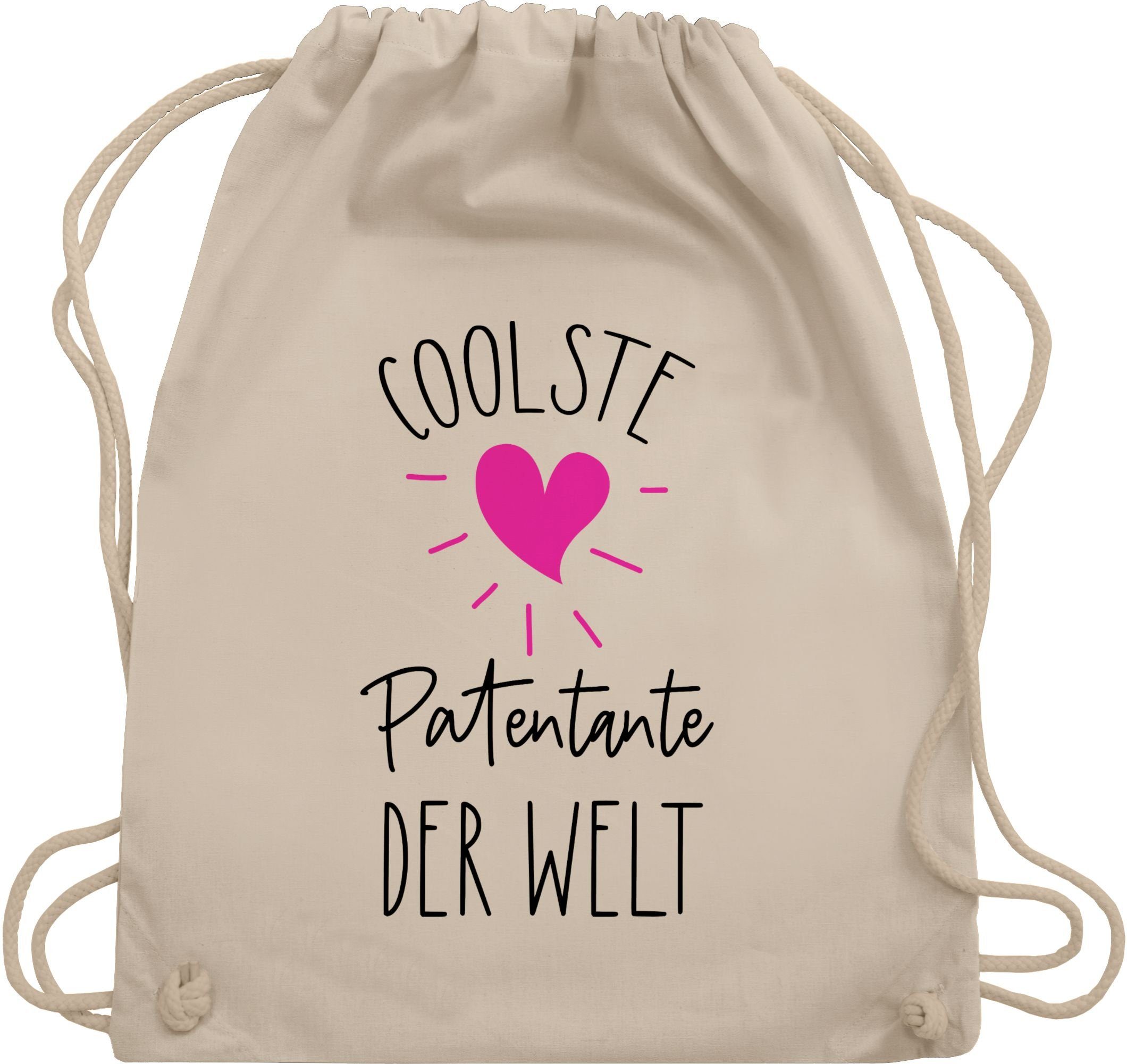 Turnbeutel Coolste Patentante der Welt mit Herz