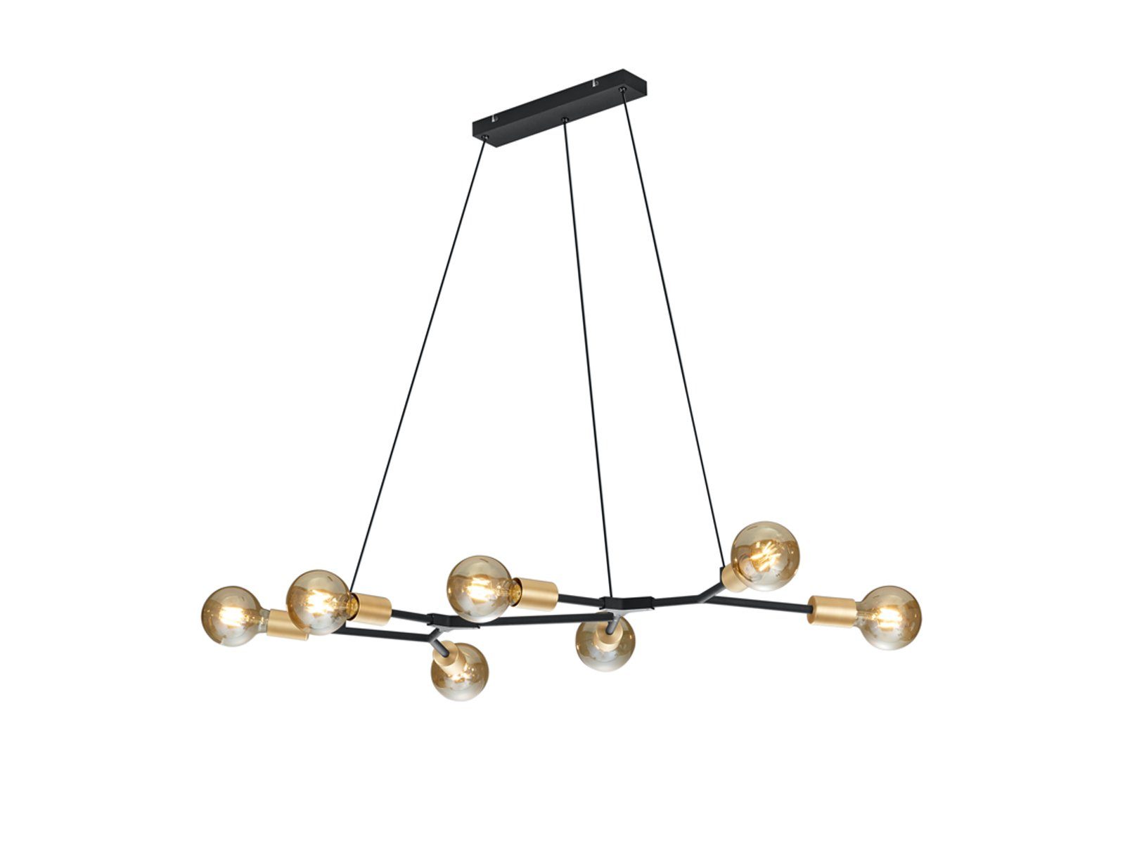 TRIO Leuchten LED Pendelleuchte, LED wechselbar, Warmweiß, minimalistisch für über-n Esstisch & Kochinsel hängend, mehrflammig