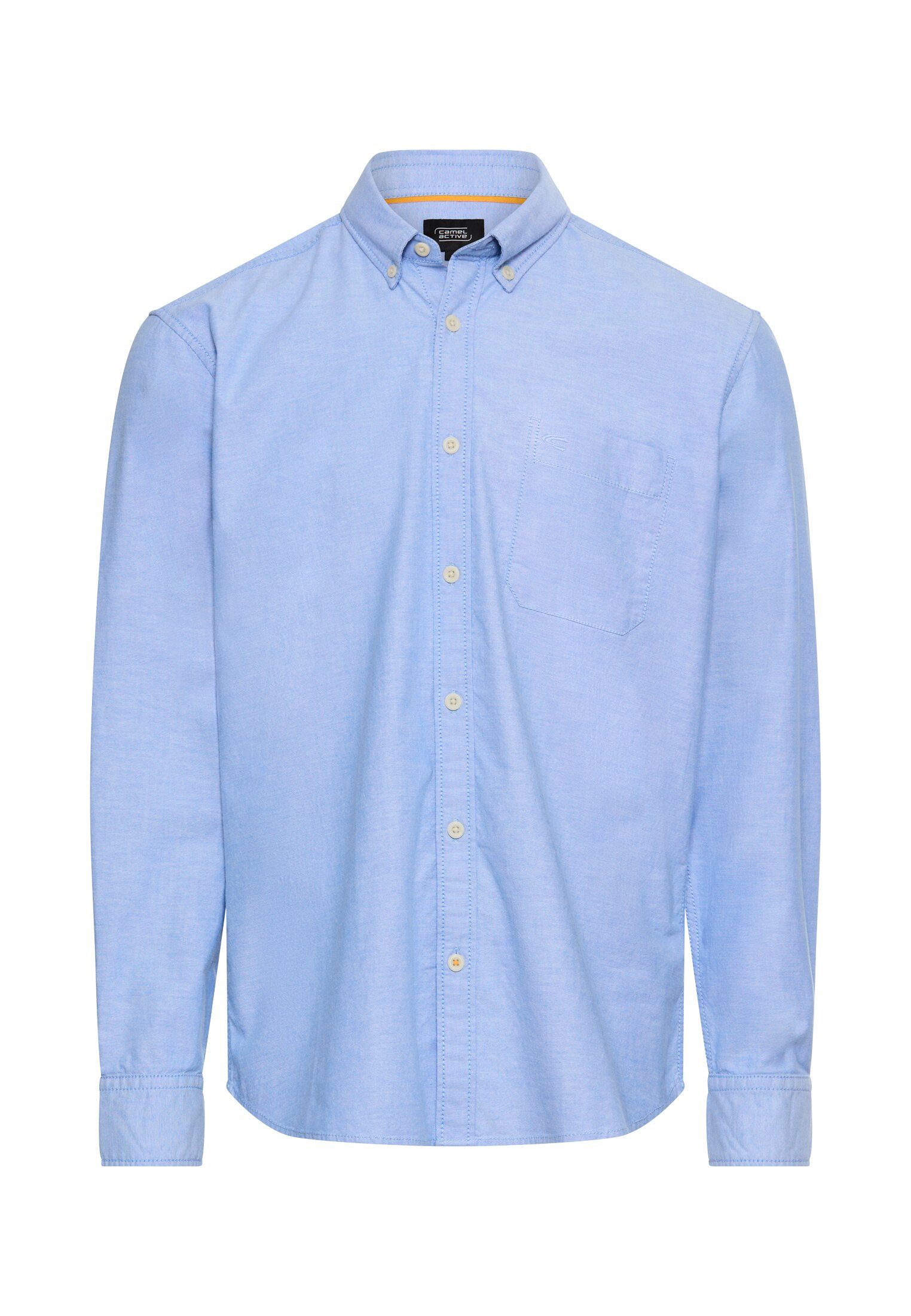 camel active Langarmhemd unifaben, mit Button-Down-Kragen