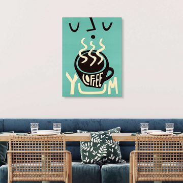 Posterlounge Alu-Dibond-Druck Fox & Velvet, Yum Coffee, Küche Illustration