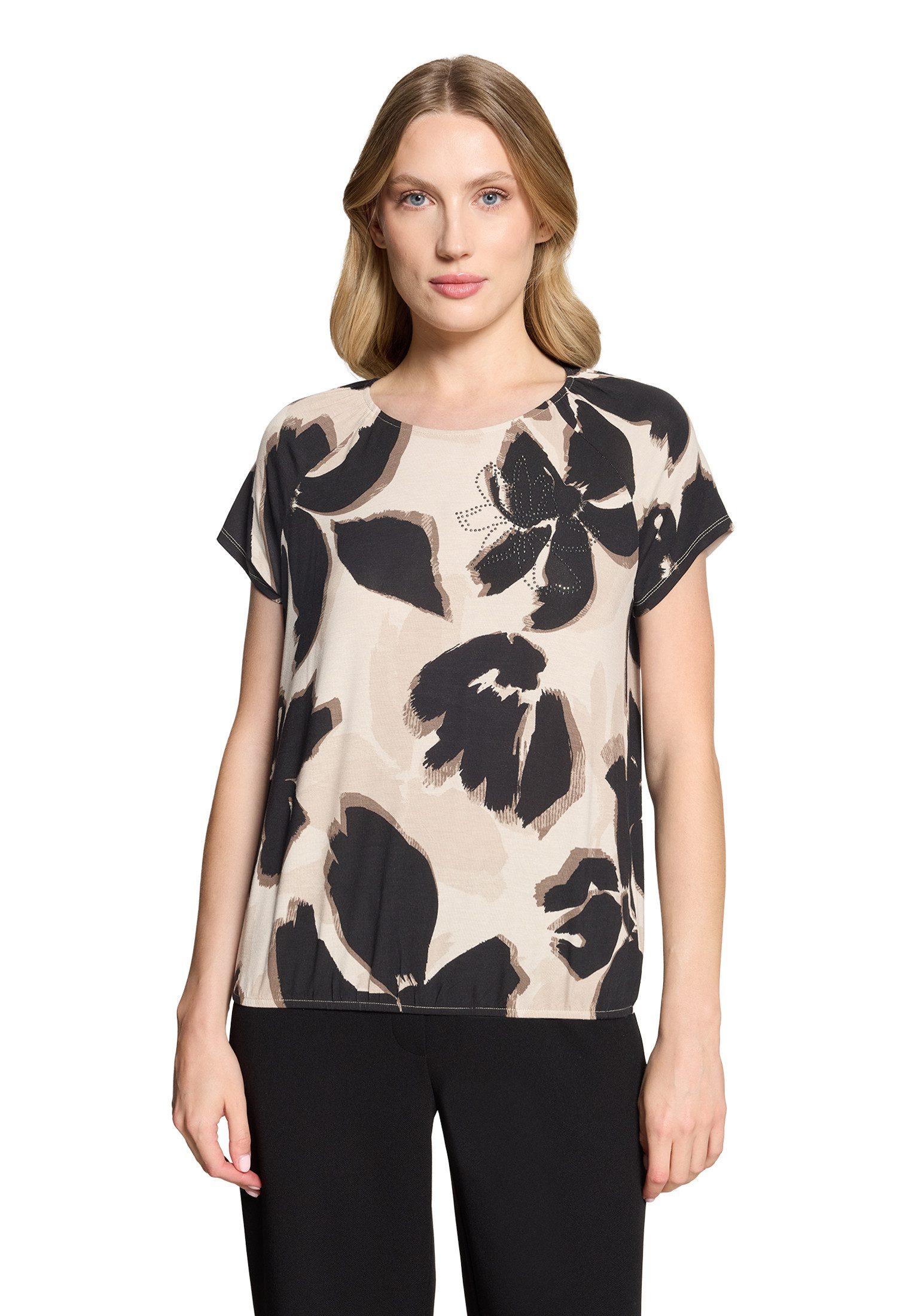 Kurzarmshirt Damen mit Gummizug