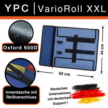 YPC Werkzeugtasche "VarioRoll XXL" Werkzeug Rolltasche 62x44cm, reißfest, robust, wasserabweisend, stabil, modern