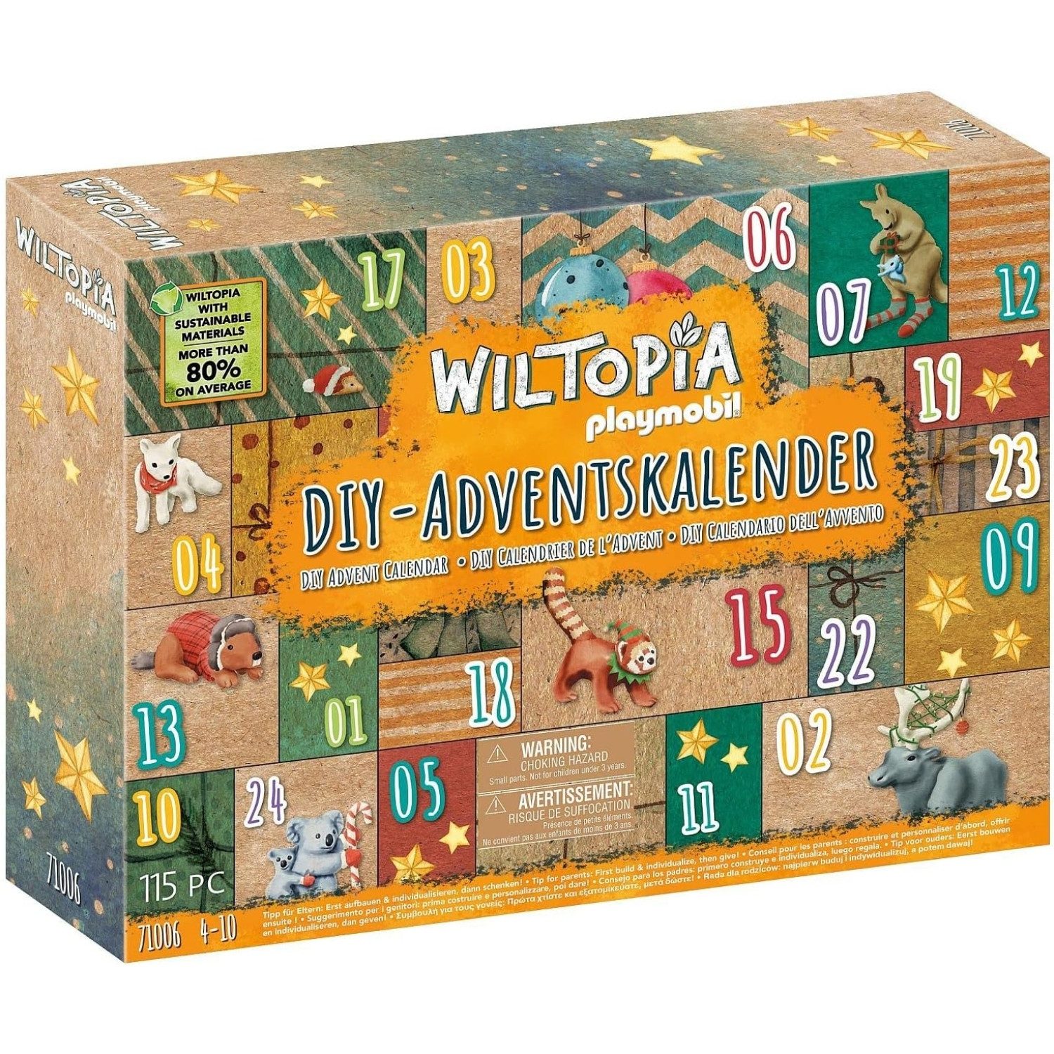 Playmobil® Adventskalender Wiltopia 71006 Weihnachtskalender Adventskalender: Tierische Weltreise