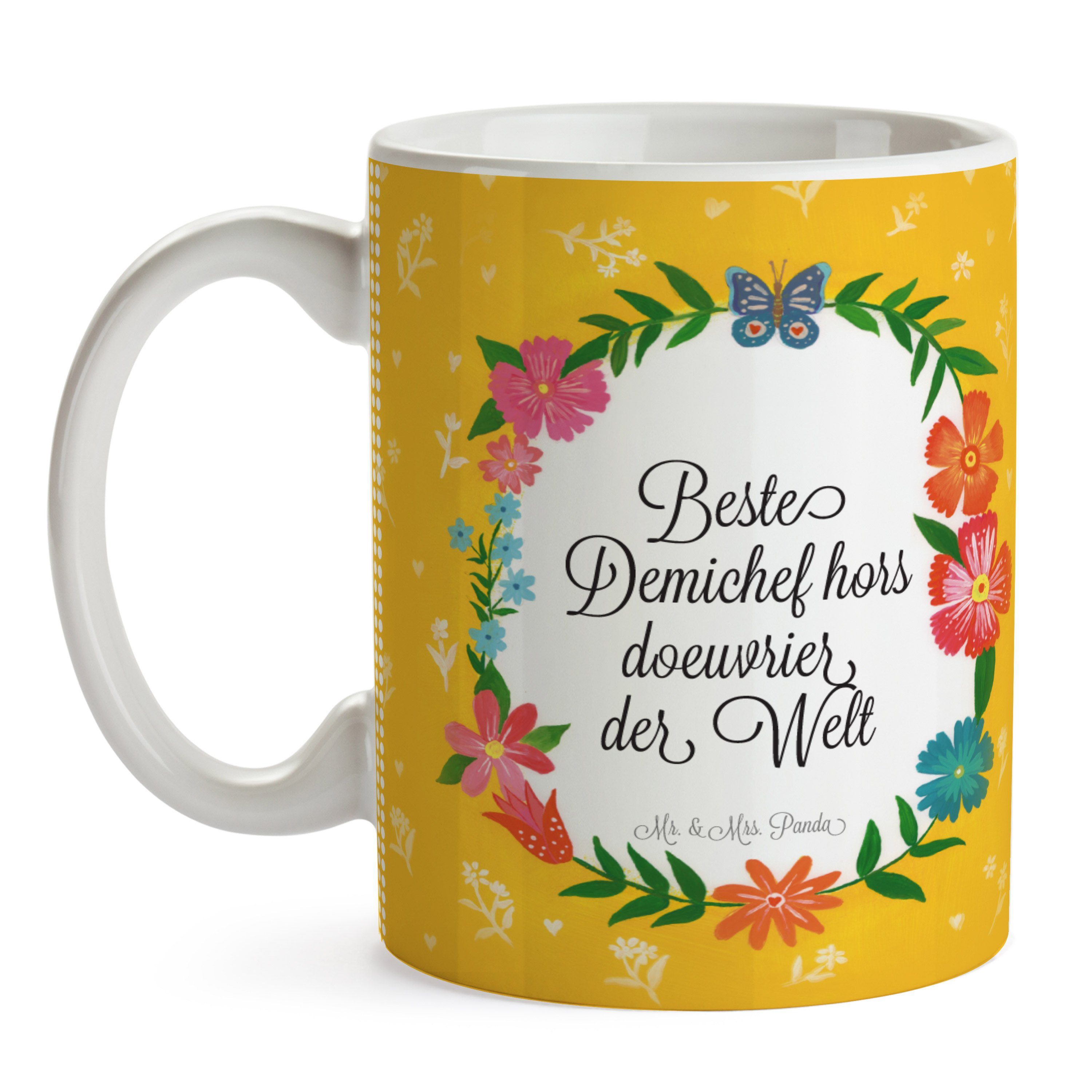 & Kaffeetasse, Sprüche, doeuvrier Tasse Keramik Mrs. Demichef Panda Rente, Mr. Geschenk, Tasse hors -