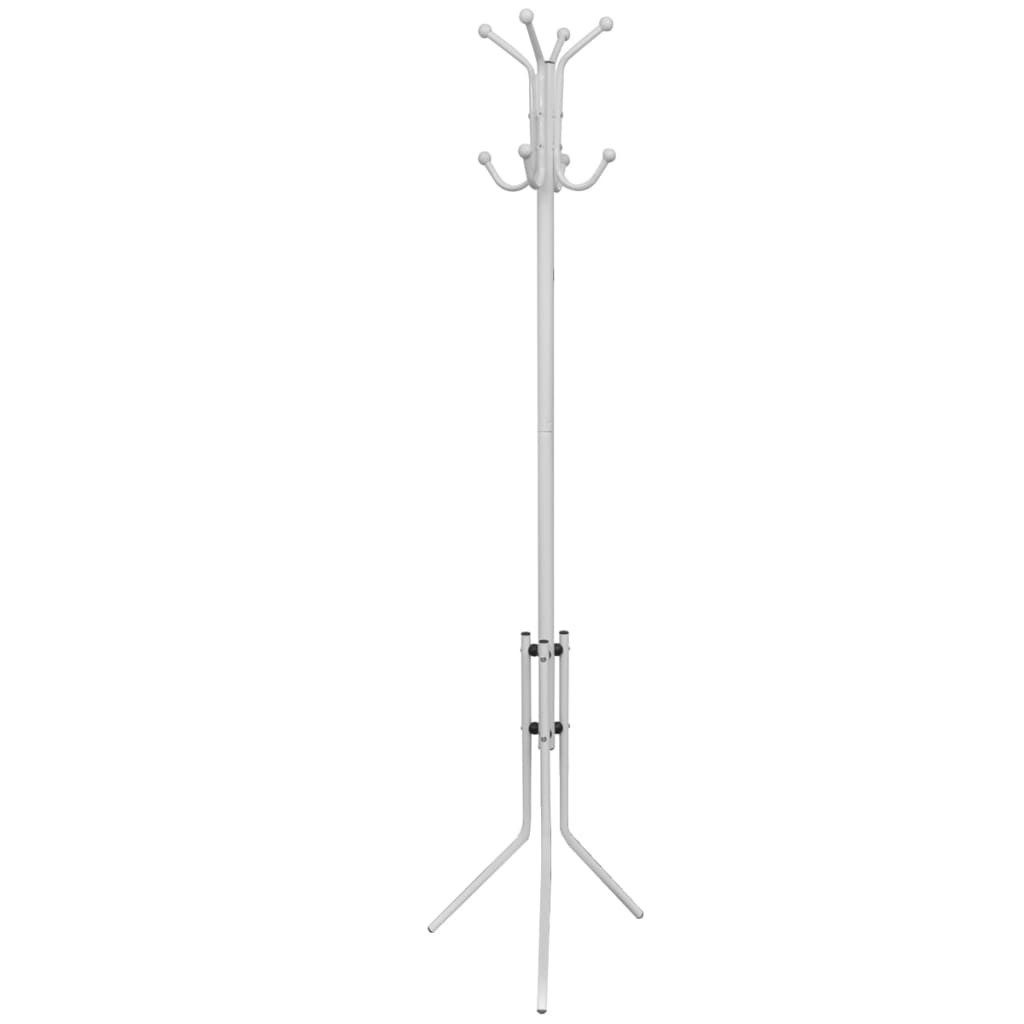 vidaXL Garderobenständer Weißer Metall Kleiderständer, (1 St), Kleiderständer Garderobe Standgarderobe Jackenständer Schirmständer