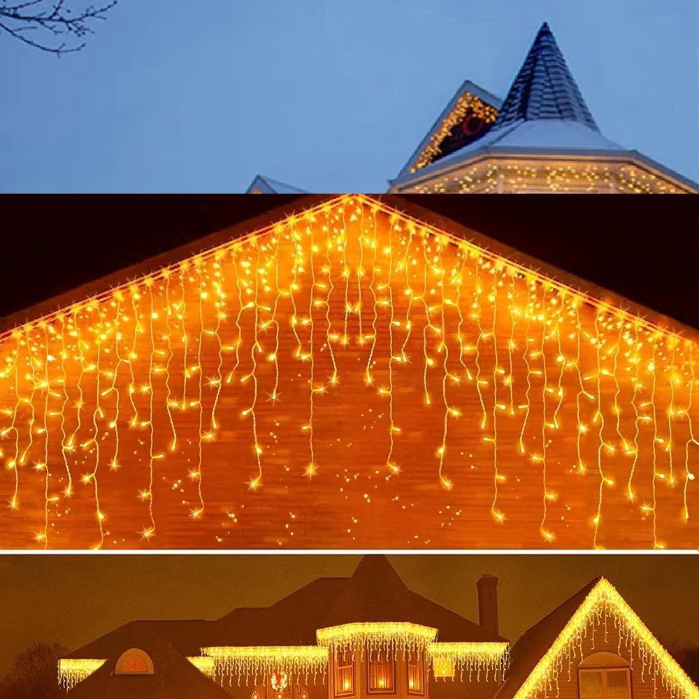 Montegoni LED-Lichtervorhang 5M Eisregen Lichtervorhang LED Lichterkette We günstig online kaufen